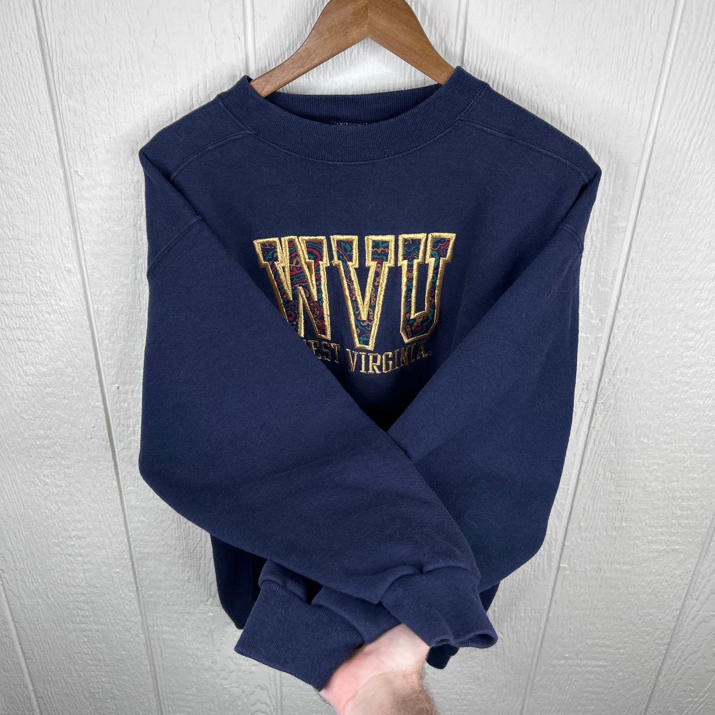 Vintage 90's West Virginia Mountaineers Paisley Crewneck (XL)