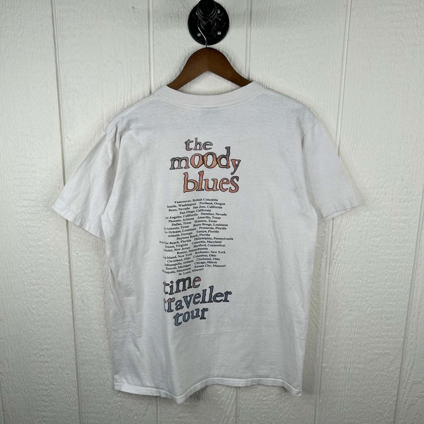 Vintage 90's The Moody Blues Time Traveler Tour Concert Graphic Tee (L)