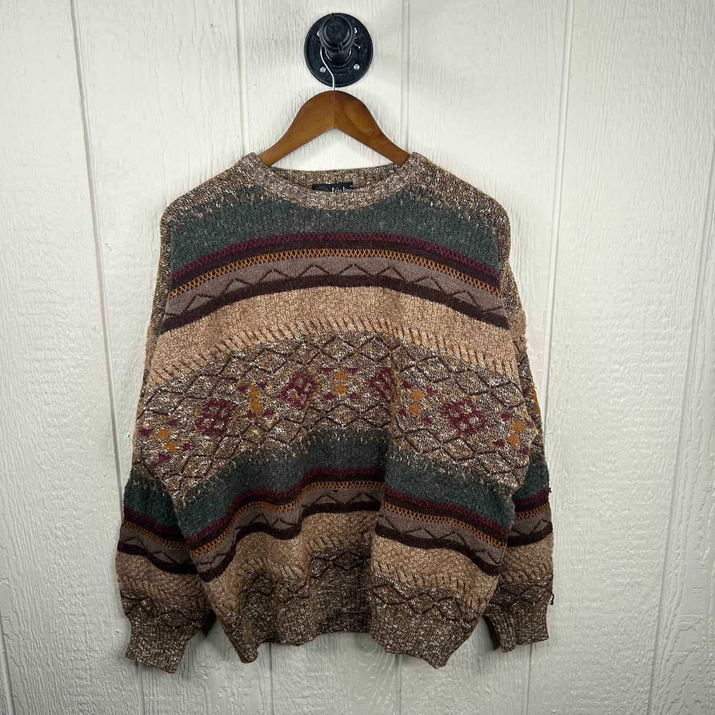 Vintage 90's Italian 3D Coogi Style Sweater (L)