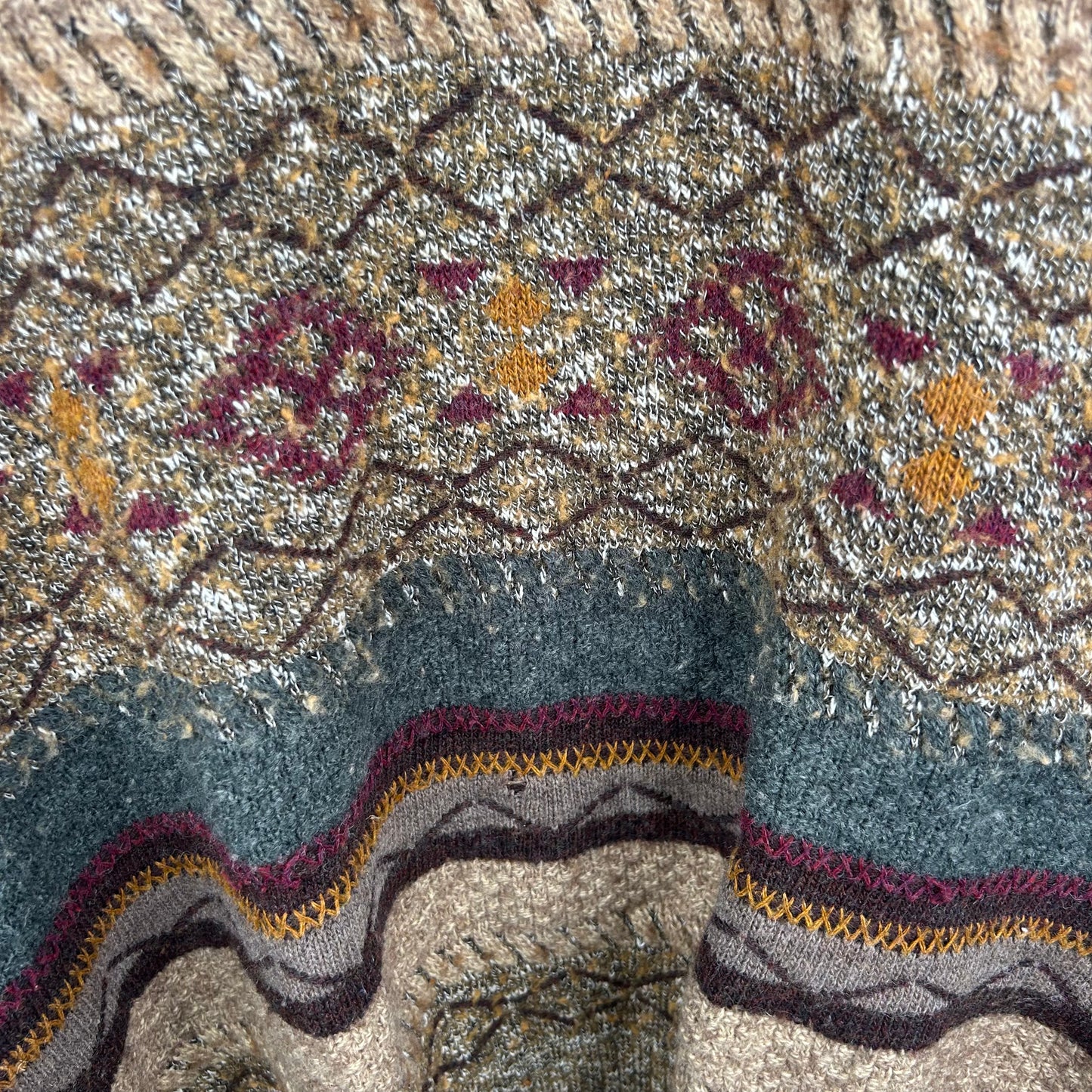 Vintage 90's Italian 3D Coogi Style Sweater (L)