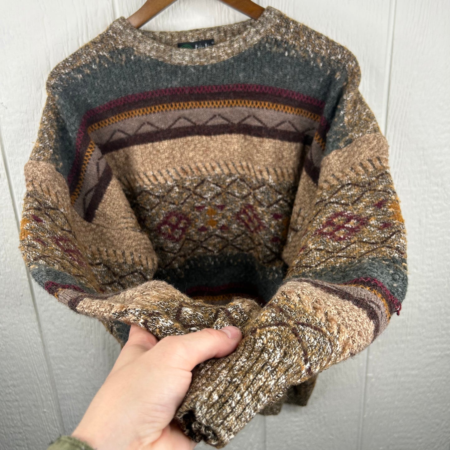 Vintage 90's Italian 3D Coogi Style Sweater (L)