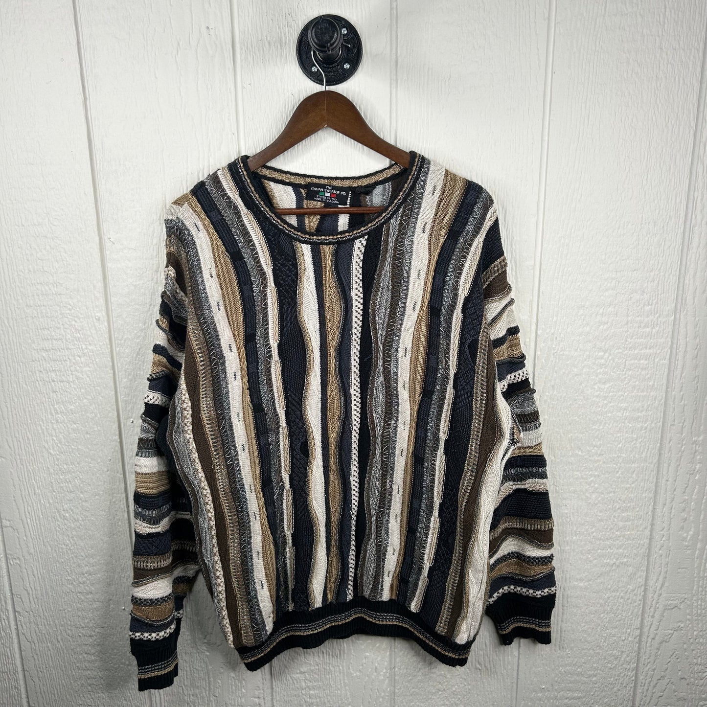 Vintage 90's Italian 3D Knit Coogi Style Sweater (L)