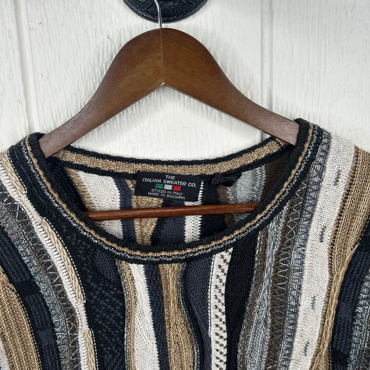 Vintage 90's Italian 3D Knit Coogi Style Sweater (L)