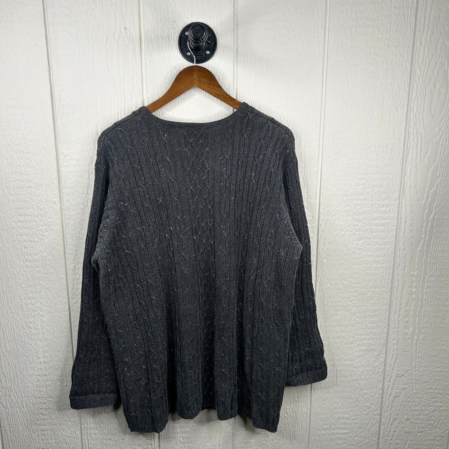 Vintage y2k Gray Tight Knit Extra-Long Sweater (L)