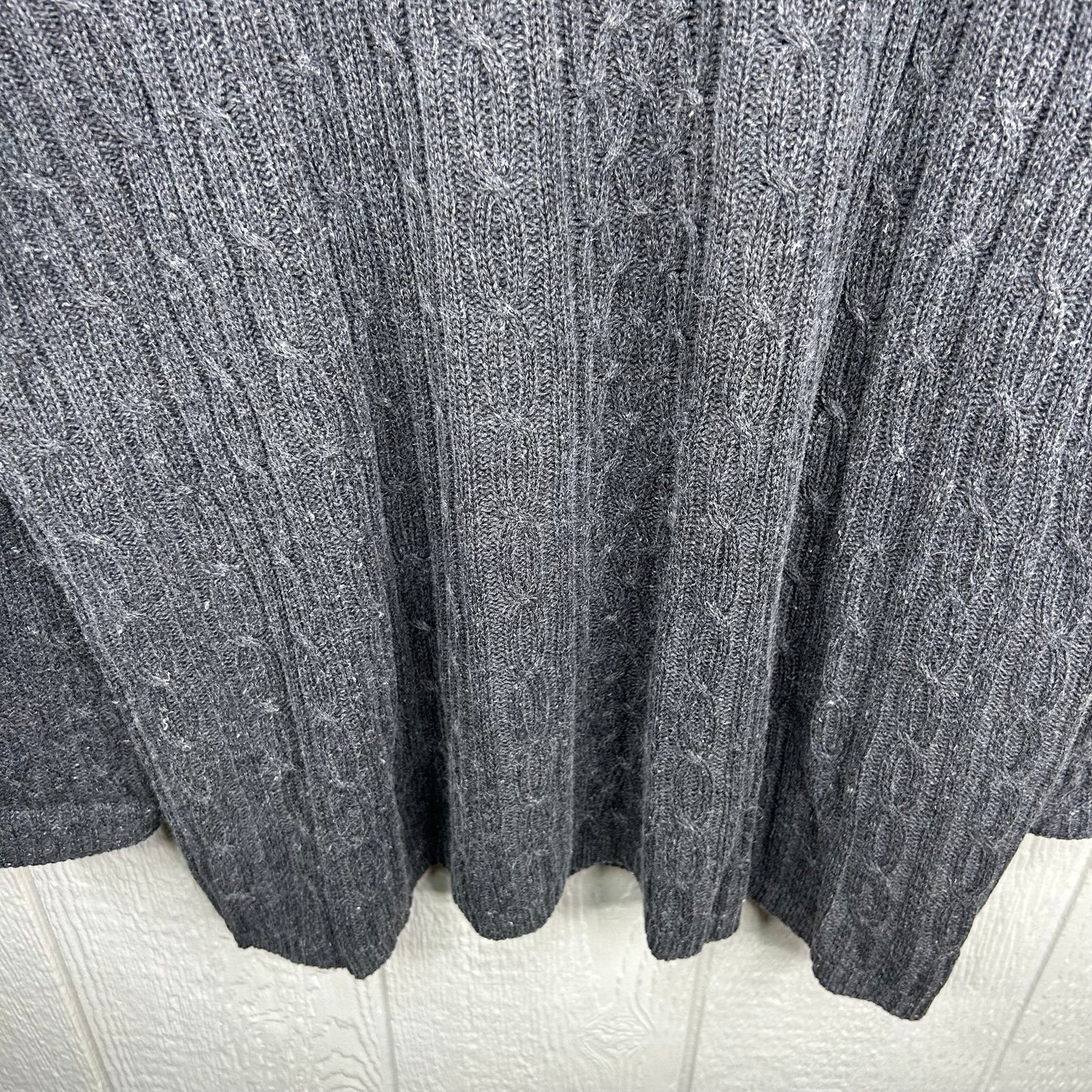 Vintage y2k Gray Tight Knit Extra-Long Sweater (L)