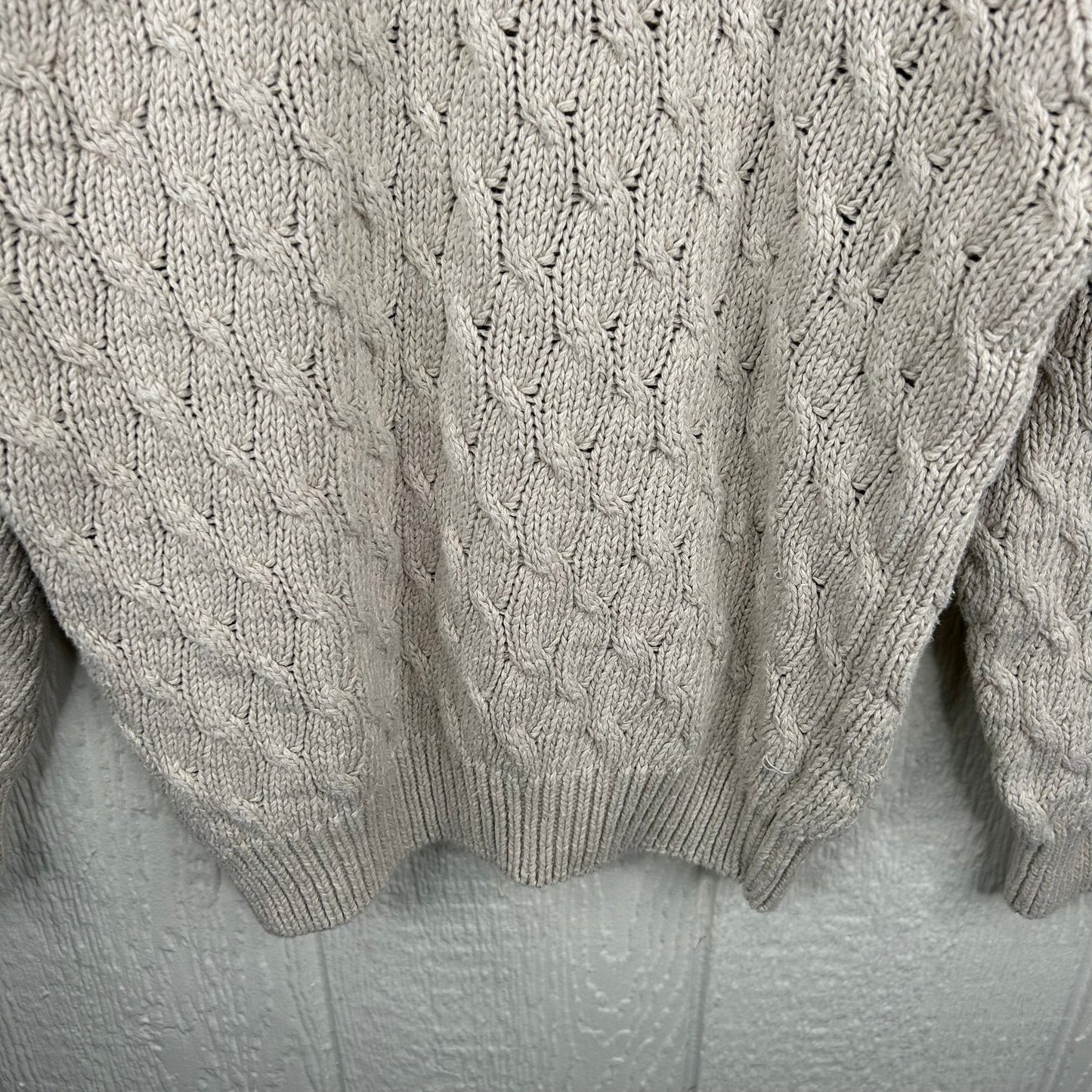 Vintage y2k Cream Tight Knit Sweater (M)