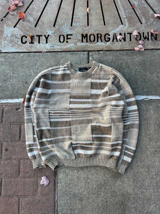 Vintage 90's Neutral Colored Tight Knit Sweater (L)