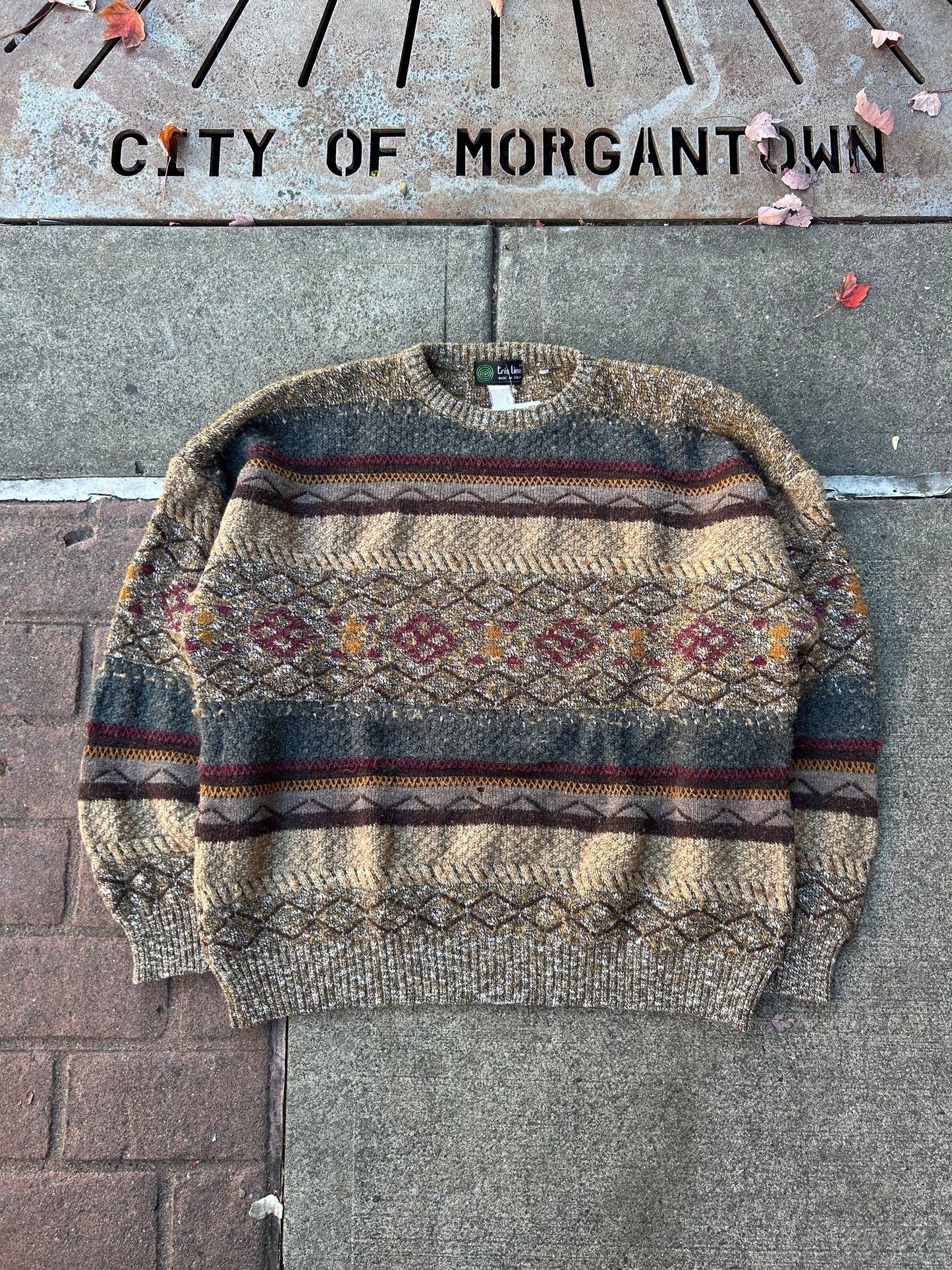 Vintage 90's Italian 3D Coogi Style Sweater (L)
