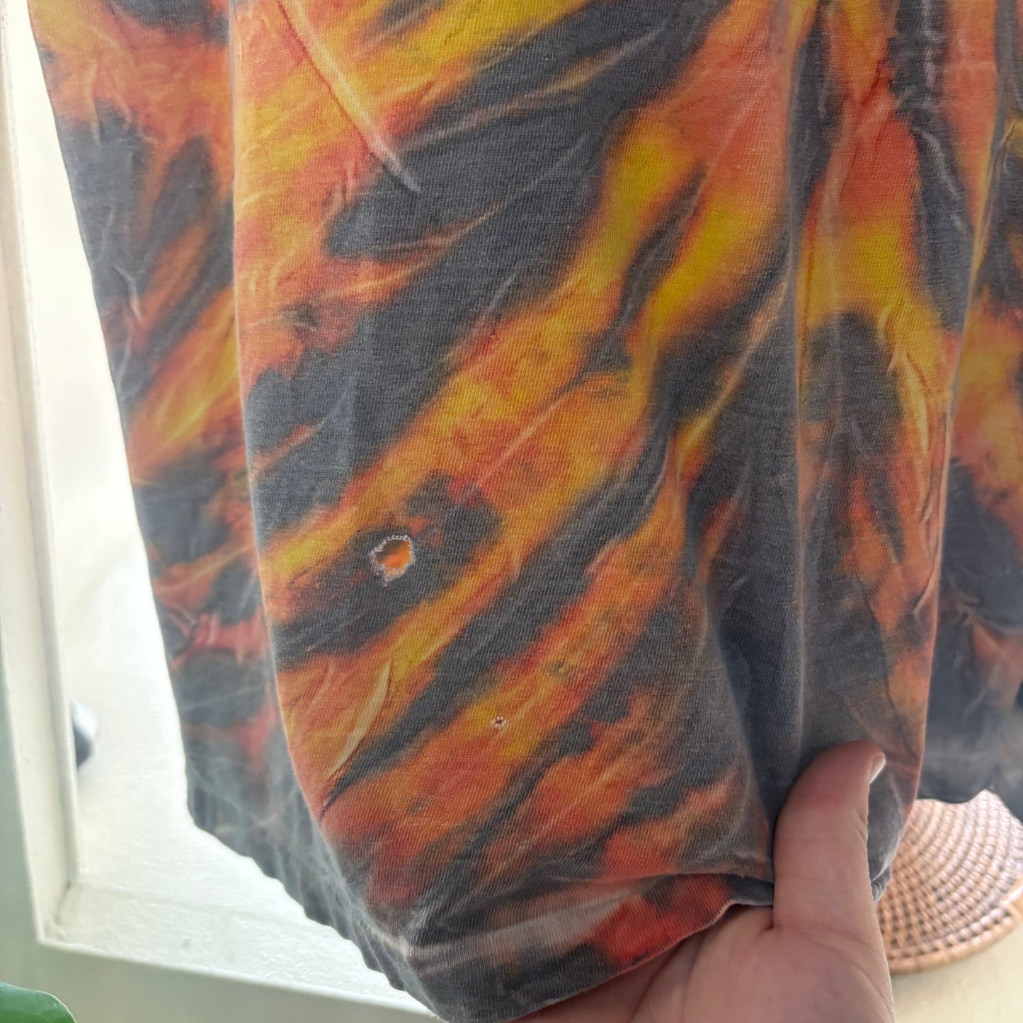 90's Harley Flame Tie Dye Tee - Size Large