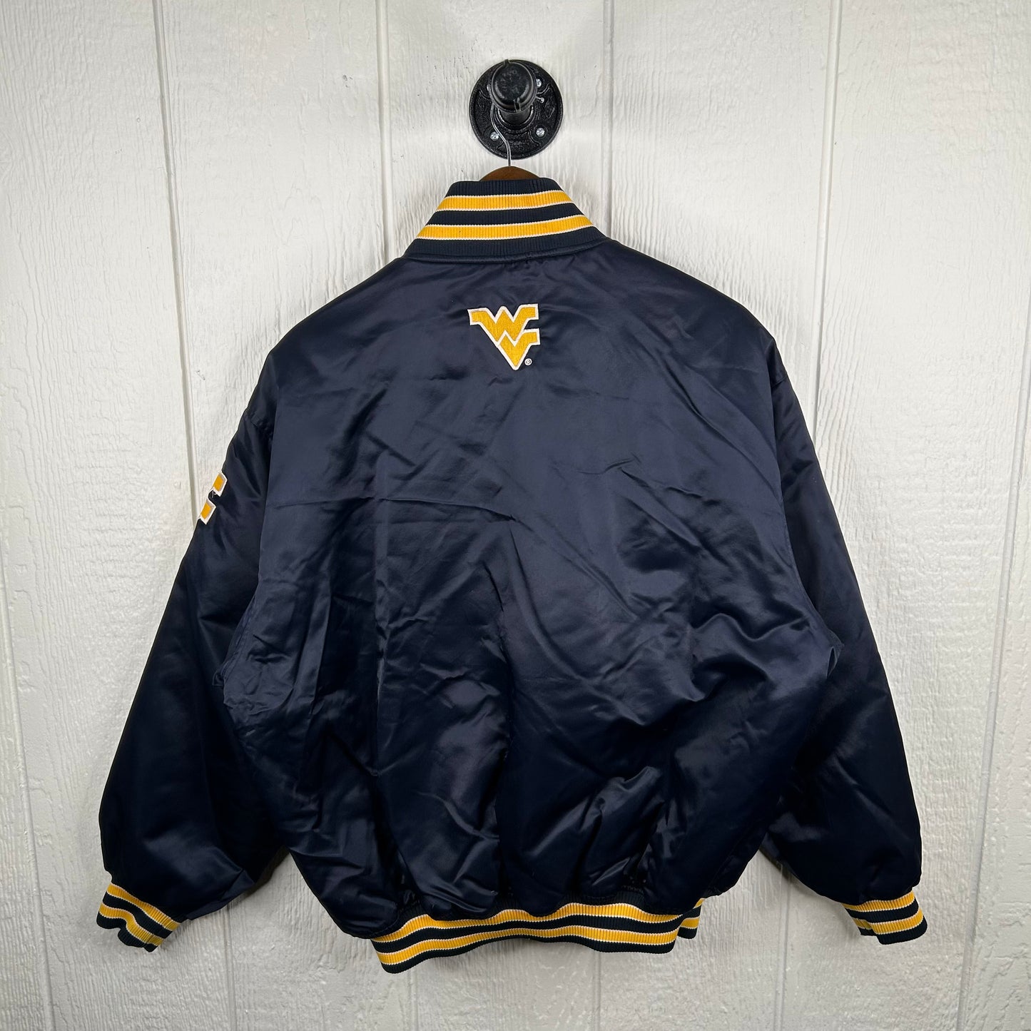 Vintage 90's WVU Button-Up Bomber Jacket (M)
