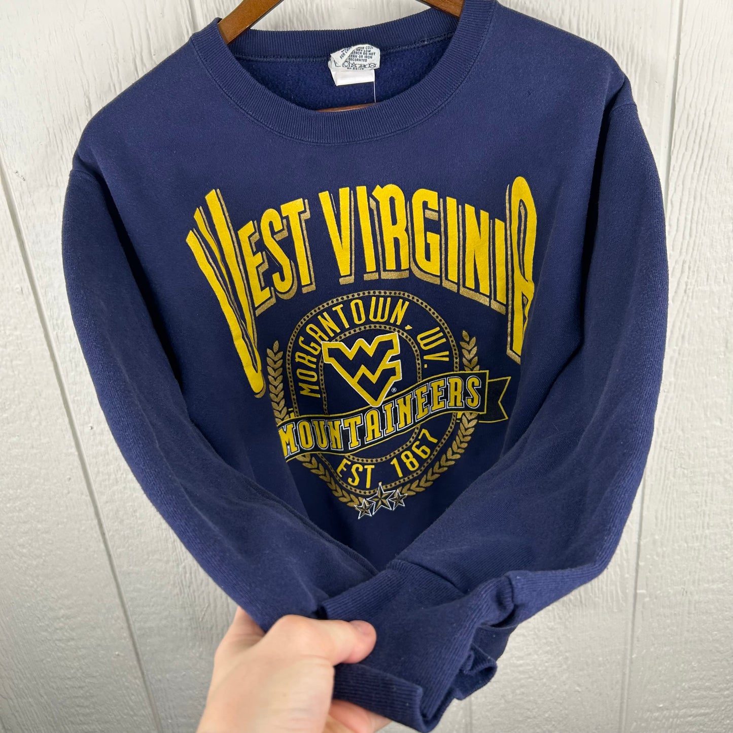 Vintage 90's West Virginia Mountaineers Graphic Crewneck (M)