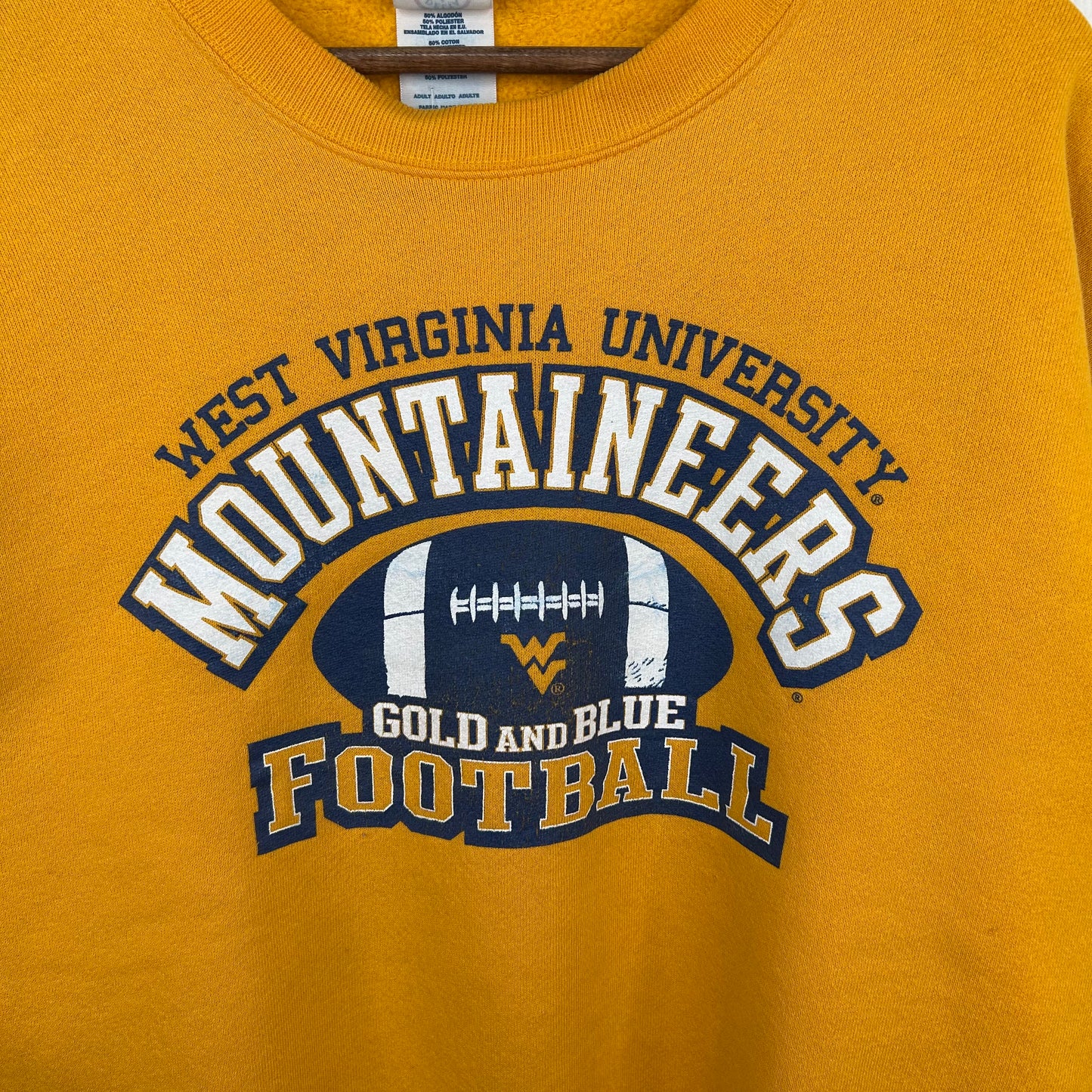 Vintage y2k West Virginia Mountaineers Football Crewneck (XL)
