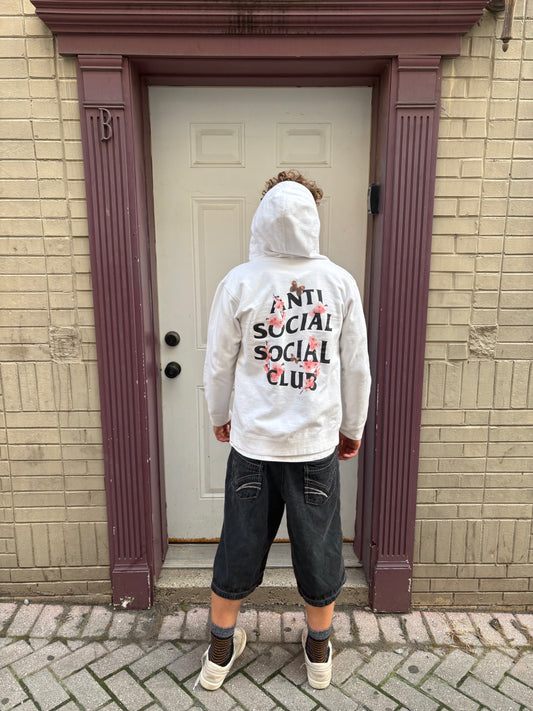 Modern 2016 Style Floral Anti Social Social Club Full-Zip Hoodie (S)