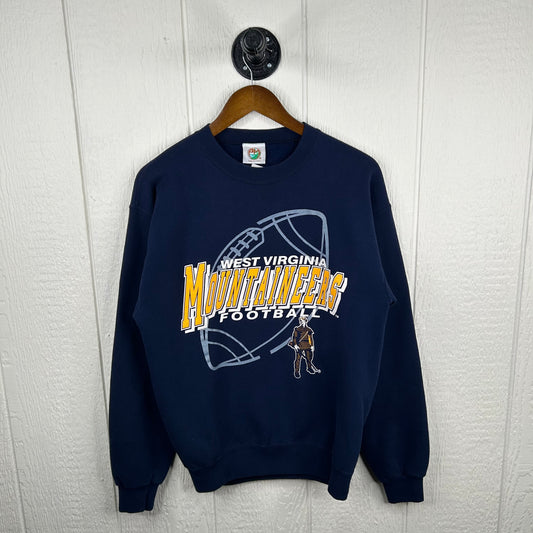 Vintage 90's WVU Mountaineers Football Graphic Crewneck (M)