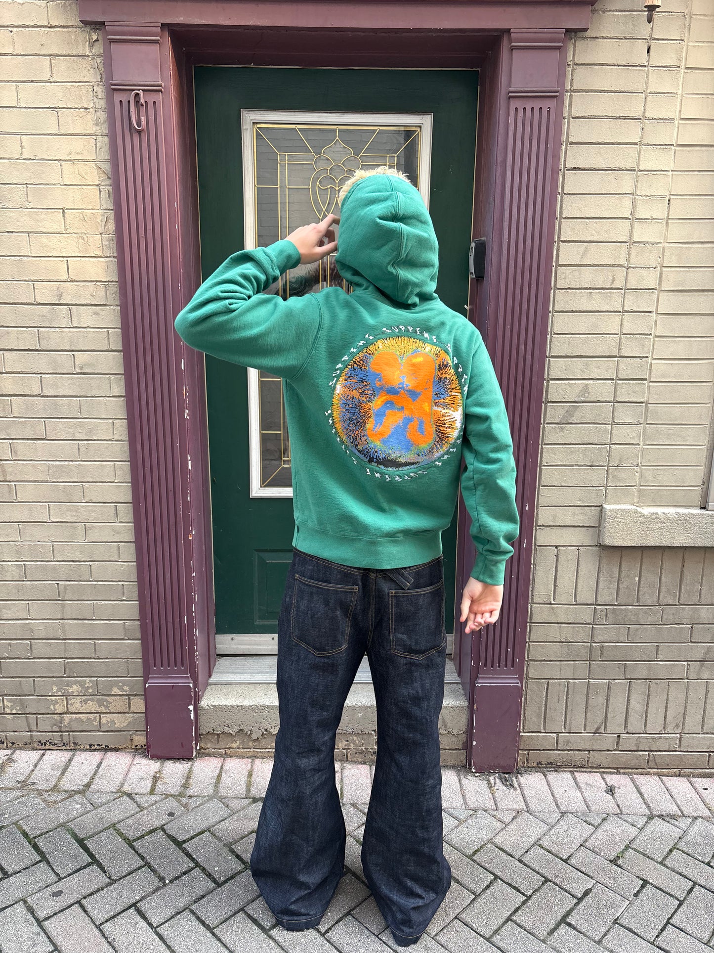 Vintage y2k Supreme Streetwear Twin Fetus Hoodie (M)