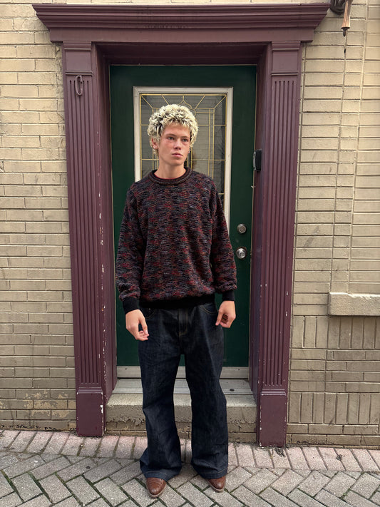 Vintage 90's Indie Style Knit Sweater (XL)