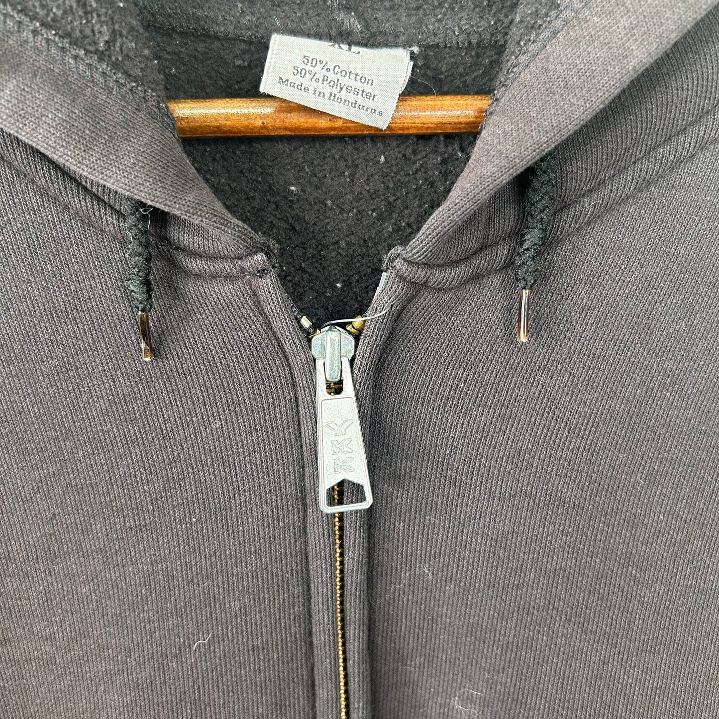 Vintage Thrashed Black Carhartt Zip-Up Hoodie (XL)