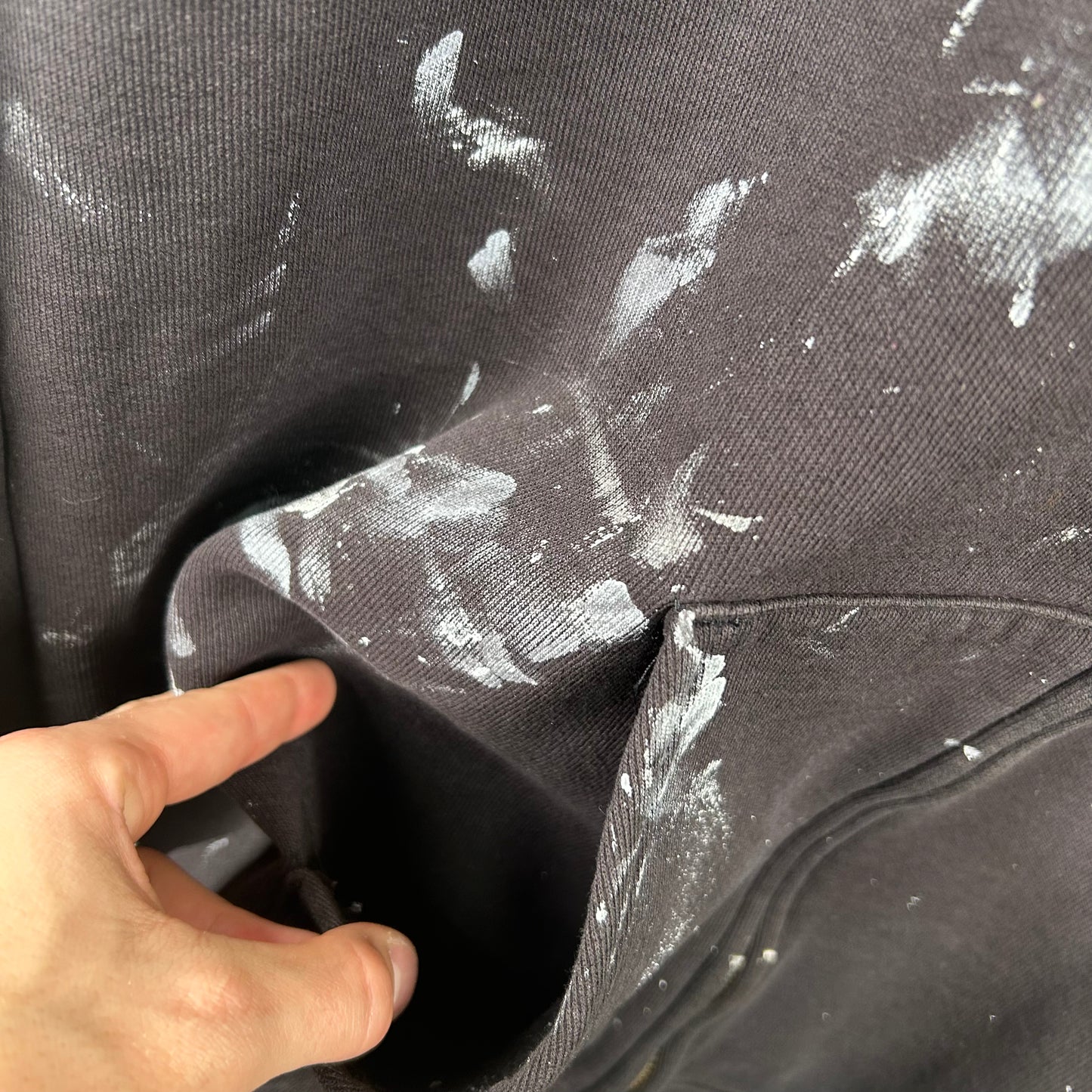 Vintage Thrashed Black Carhartt Zip-Up Hoodie (XL)