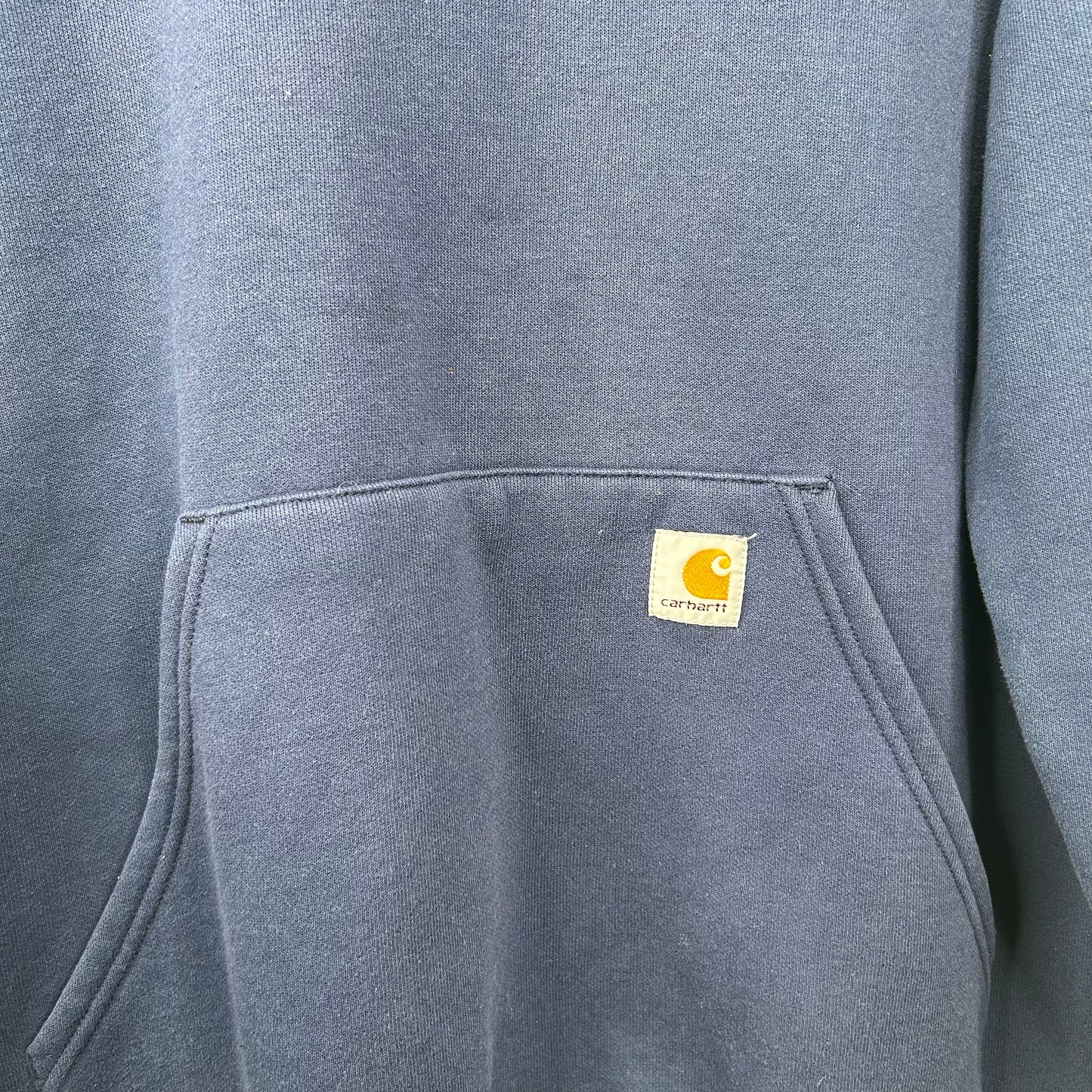 Vintage Navy Blue Heavy Weight Carhartt Hoodie (XL)