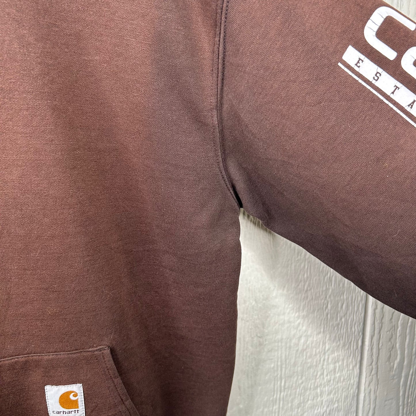 Y2K Faded Brown Carhartt Hoodie (M)