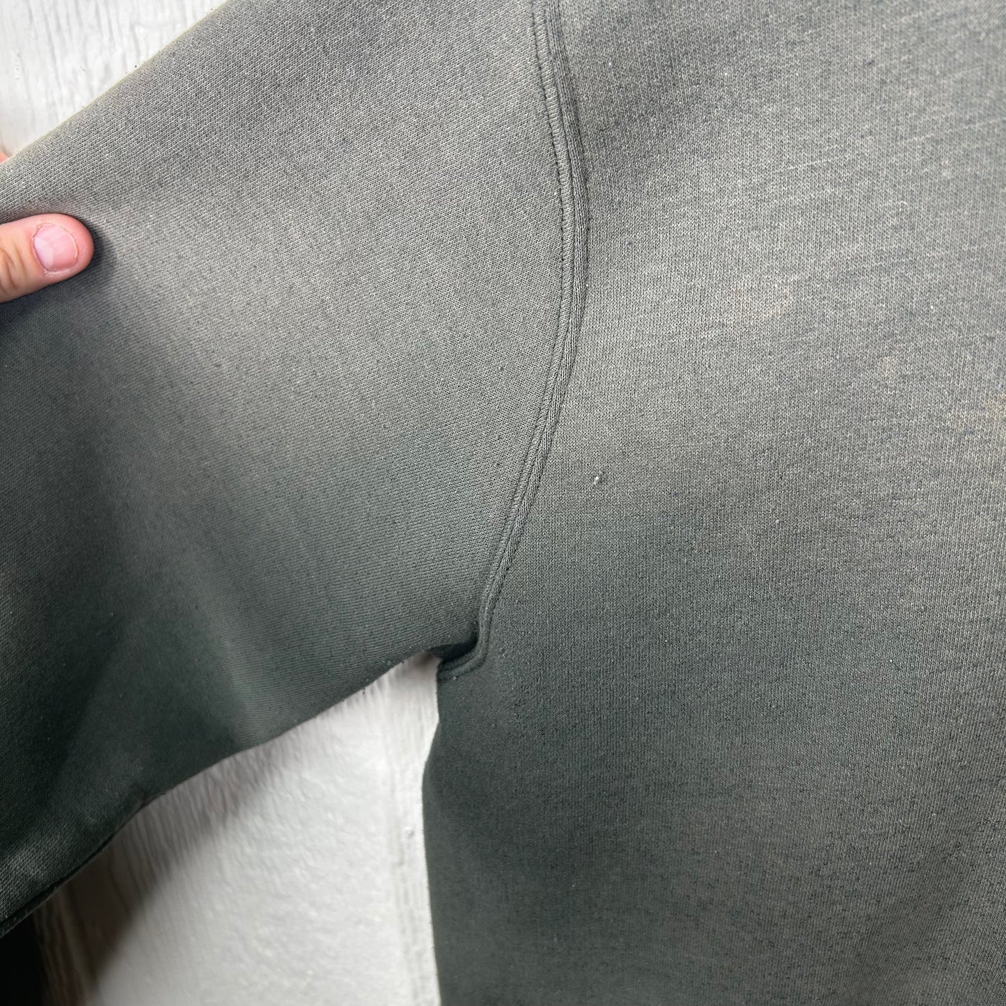 Vintage Faded Green Carhartt Zip-Up Hoodie (XL)