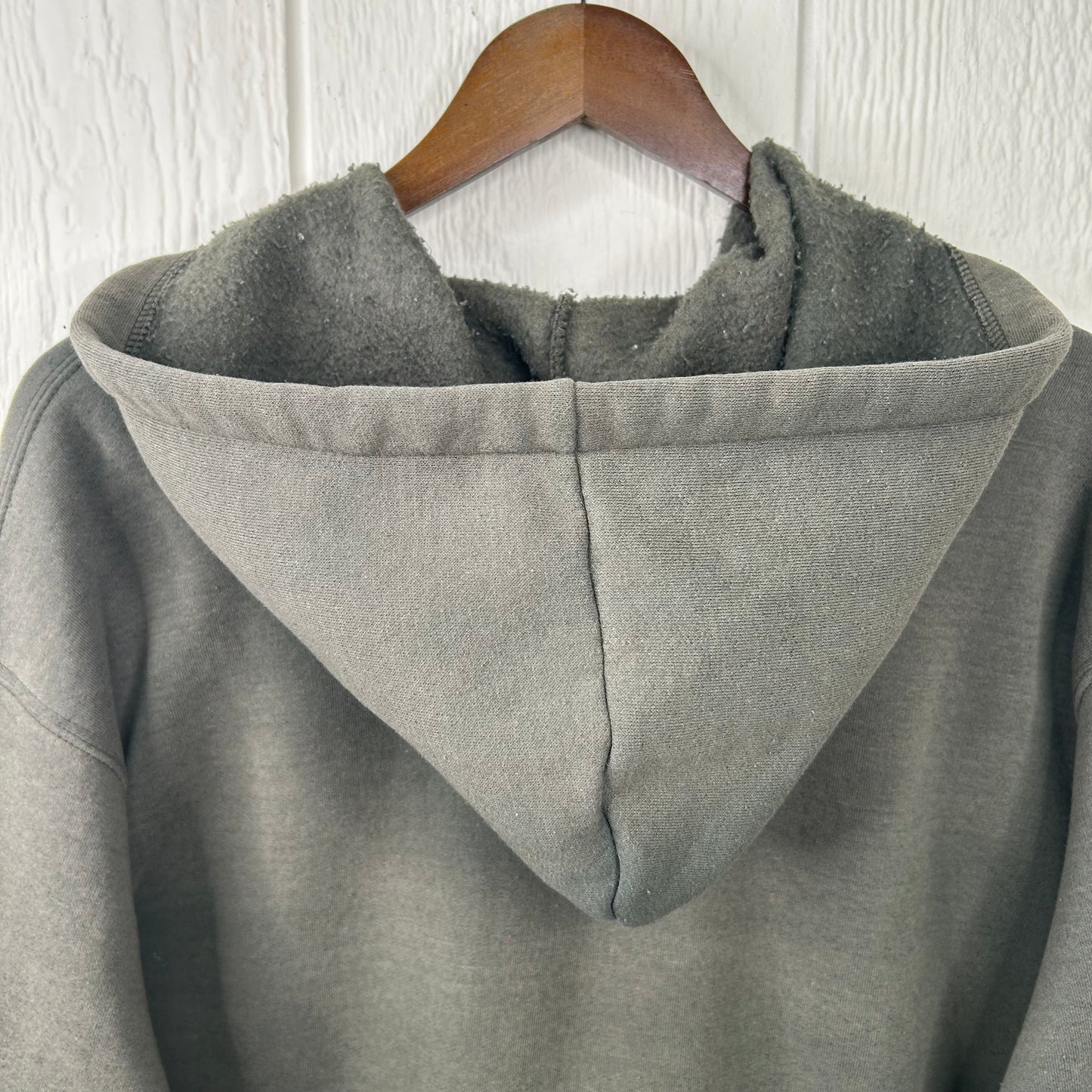 Vintage Faded Green Carhartt Zip-Up Hoodie (XL)