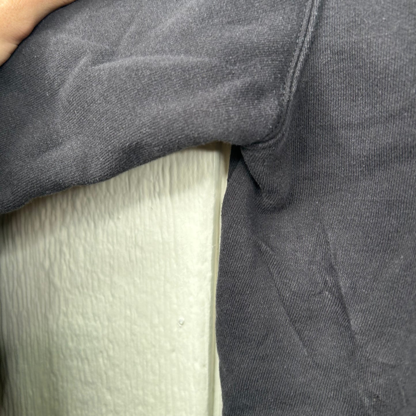 Vintage Black Heavy Weight Zip-Up Hoodie (XL)