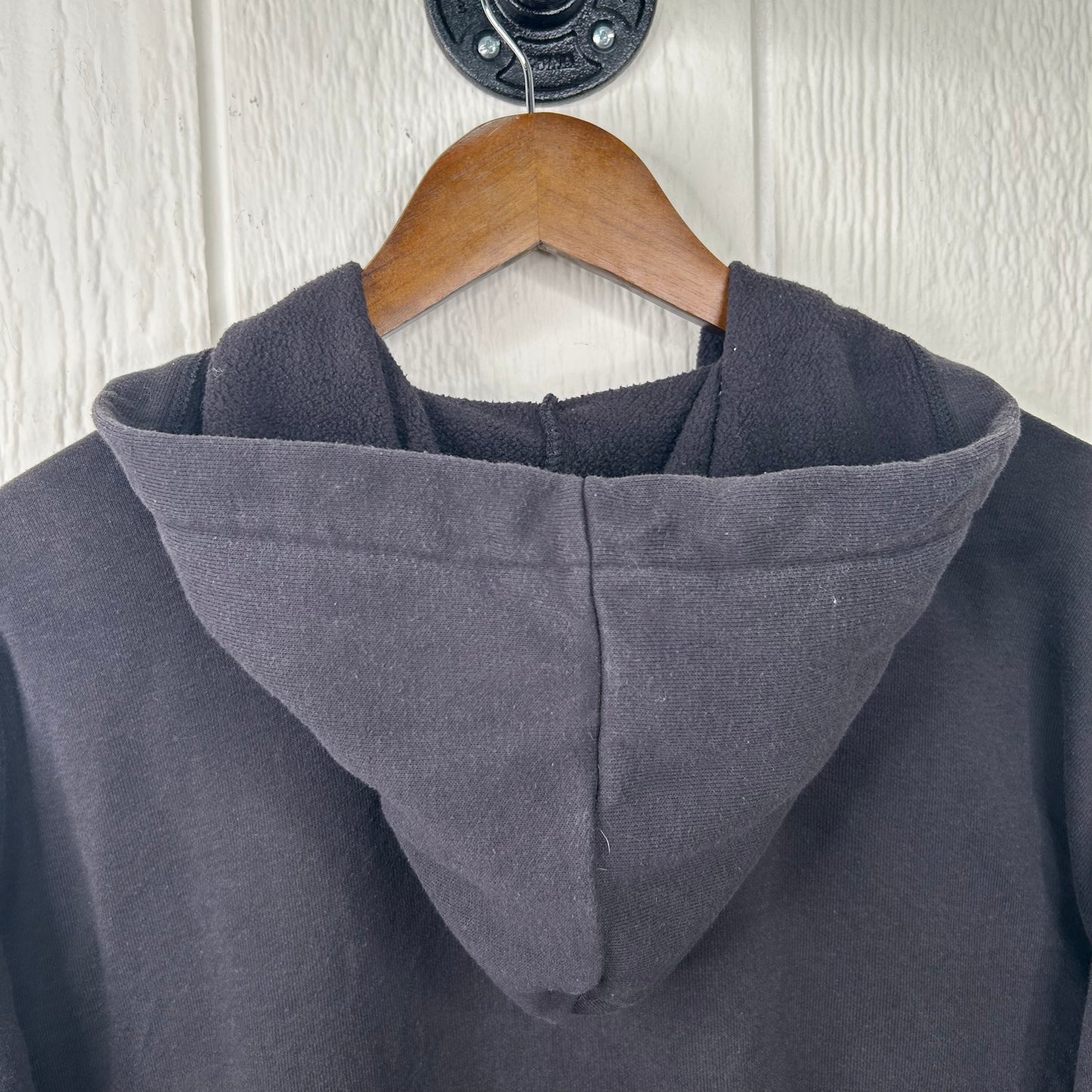 Vintage Black Heavy Weight Zip-Up Hoodie (XL)