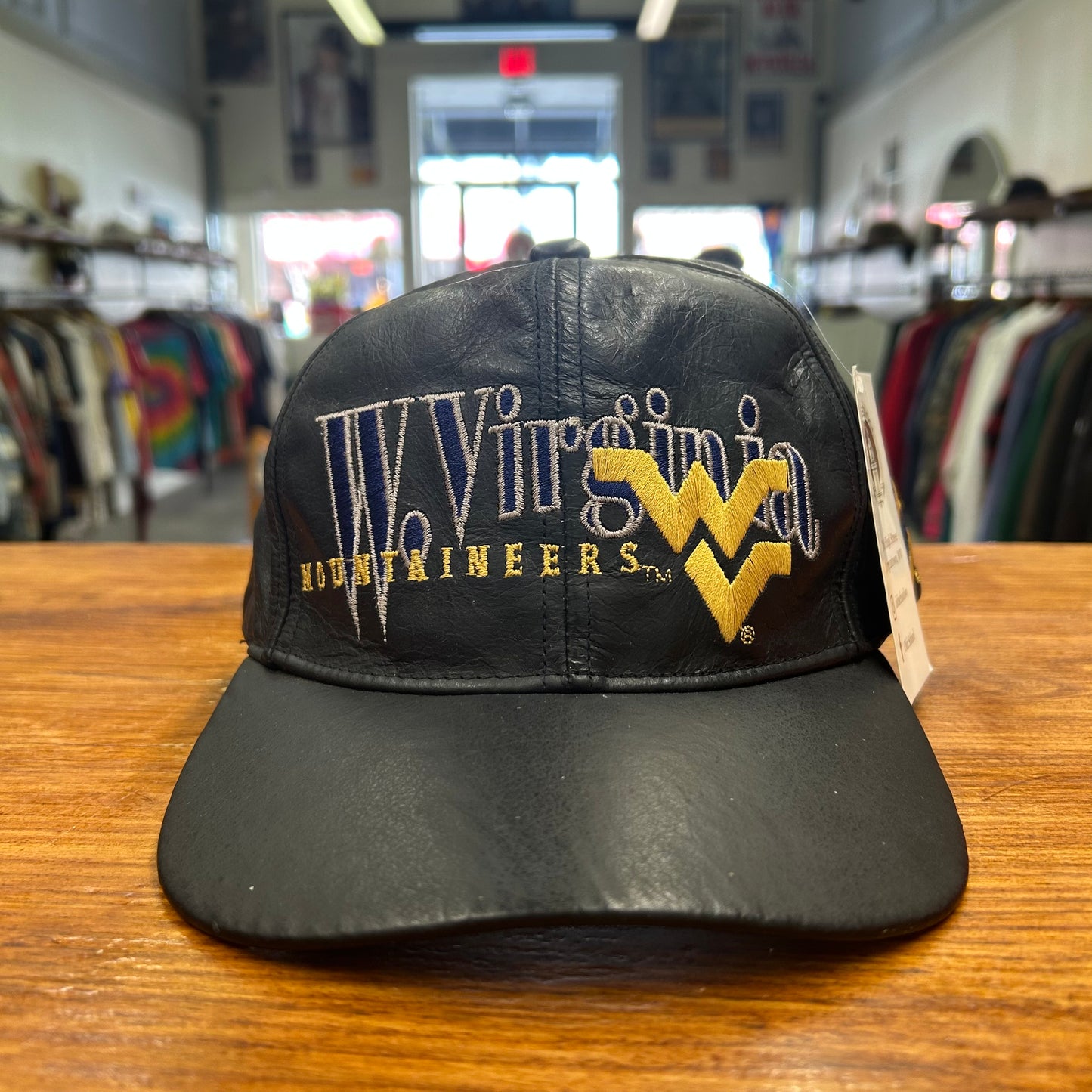 90's Coal Rush West Virginia Mountaineers Leather Hat