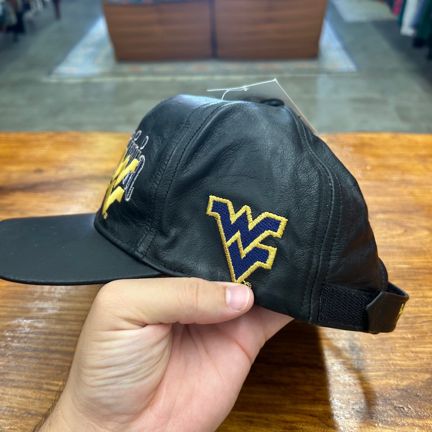 90's Coal Rush West Virginia Mountaineers Leather Hat