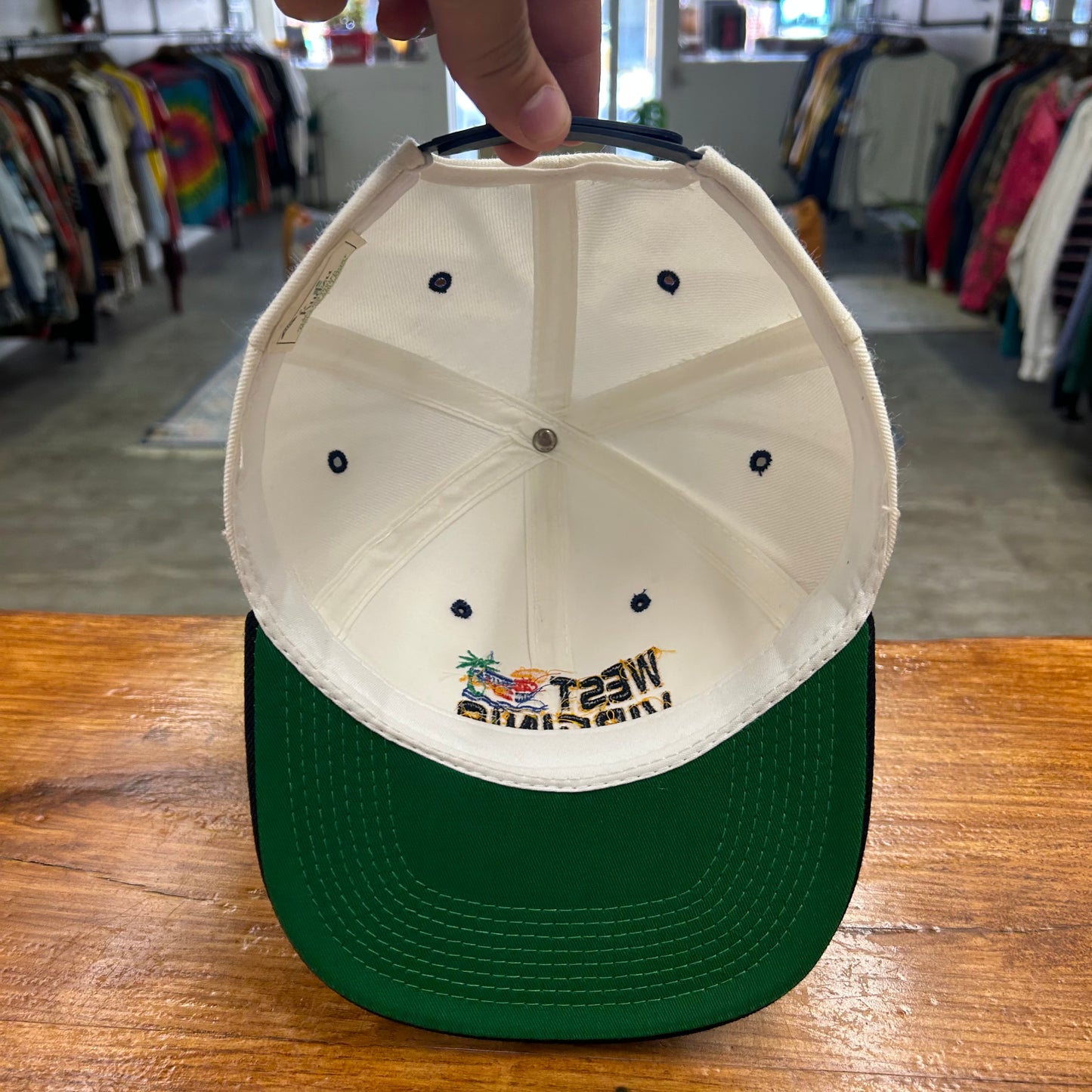 90's West Virginia Football Car Quest Bowl Hat