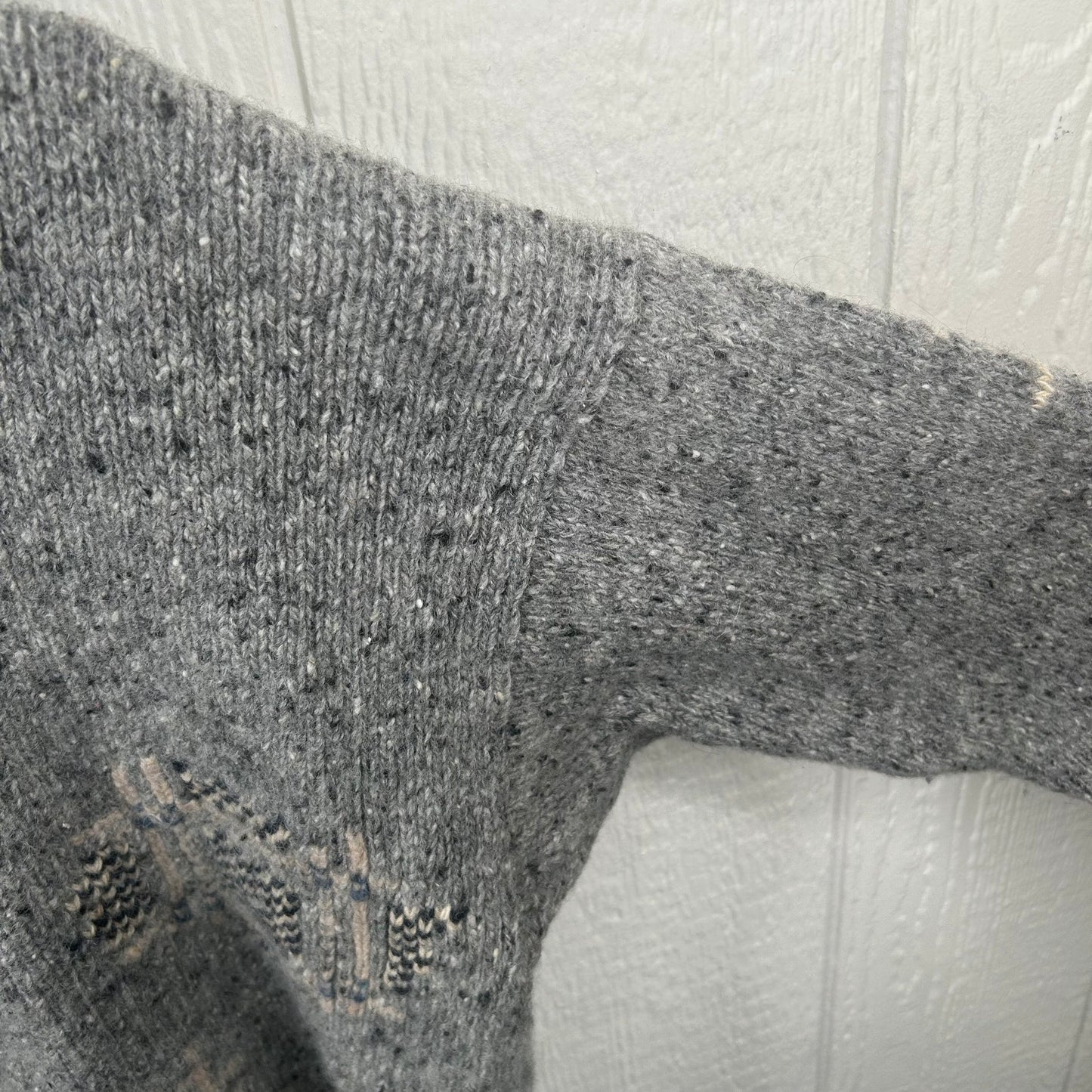 Vintage 80's Wool Gray Sweater (L)