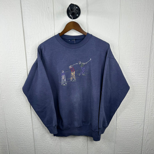 Vintage Embroidered Golf Crewneck (L)