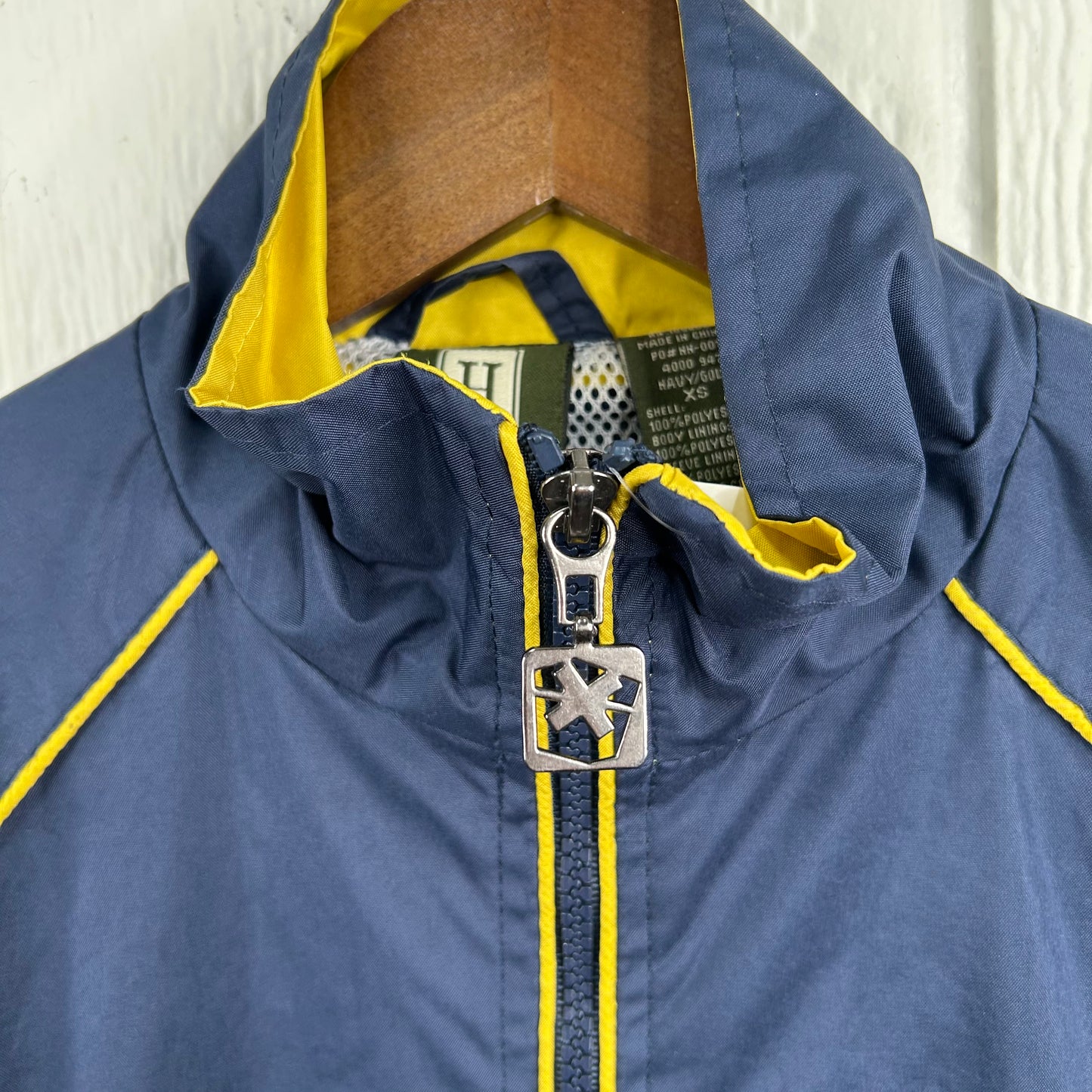 Y2K Embroidered Flying WV Full-Zip Windbreaker (XS)