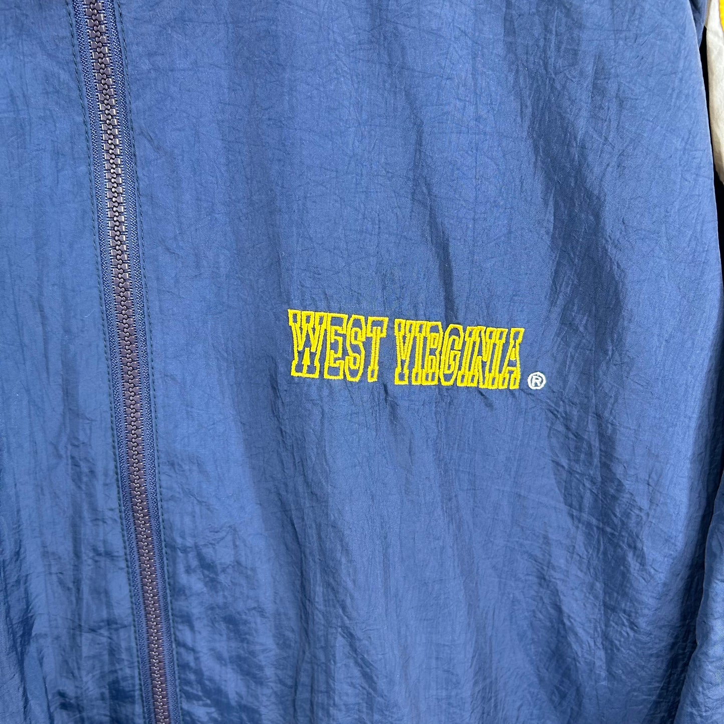 Vintage 90's West Virginia University Starter Full-Zip Windbreaker (XL)