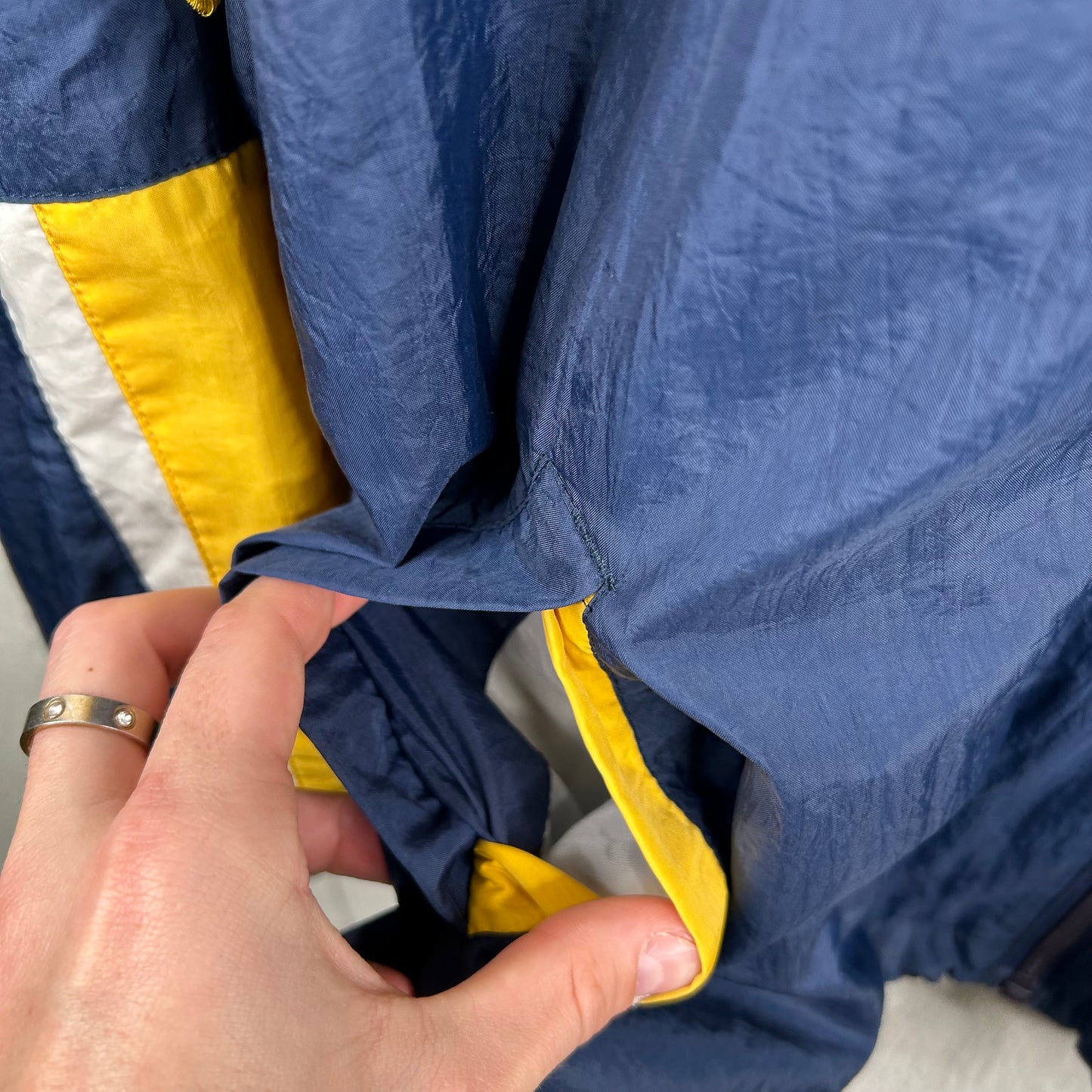 Vintage 90's West Virginia University Starter Full-Zip Windbreaker (XL)