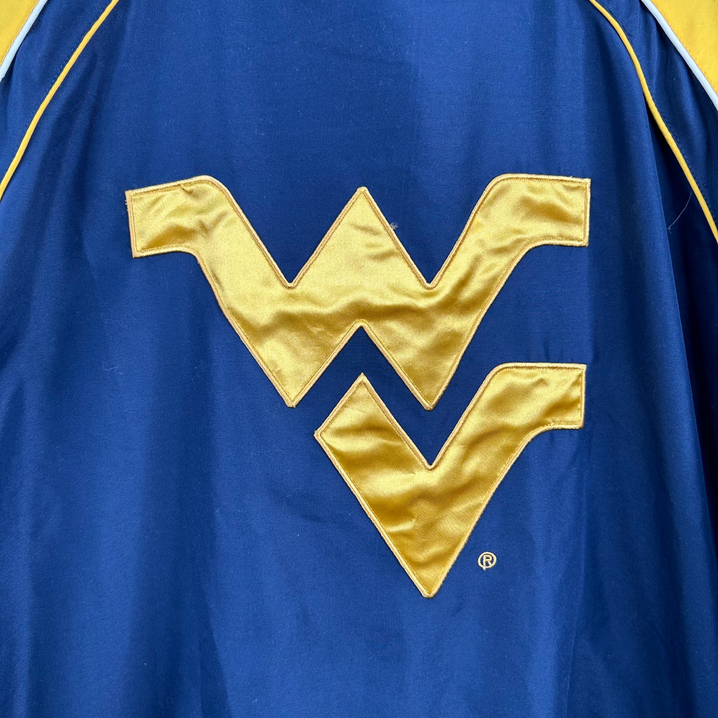 Vintage 90's West Virginia University V-Neck Windbreaker (XXL)