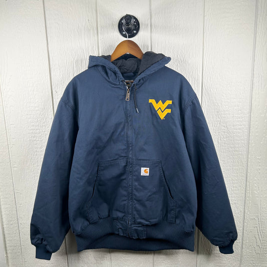 Vintage 90's Embroidered Flying WV Navy Carhartt Jacket (XL)