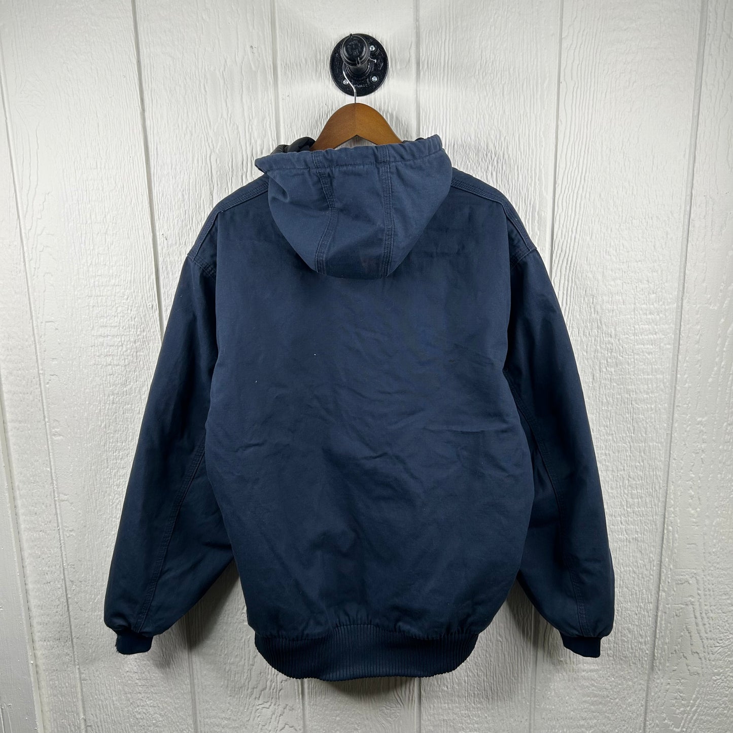 Vintage 90's Embroidered Flying WV Navy Carhartt Jacket (XL)