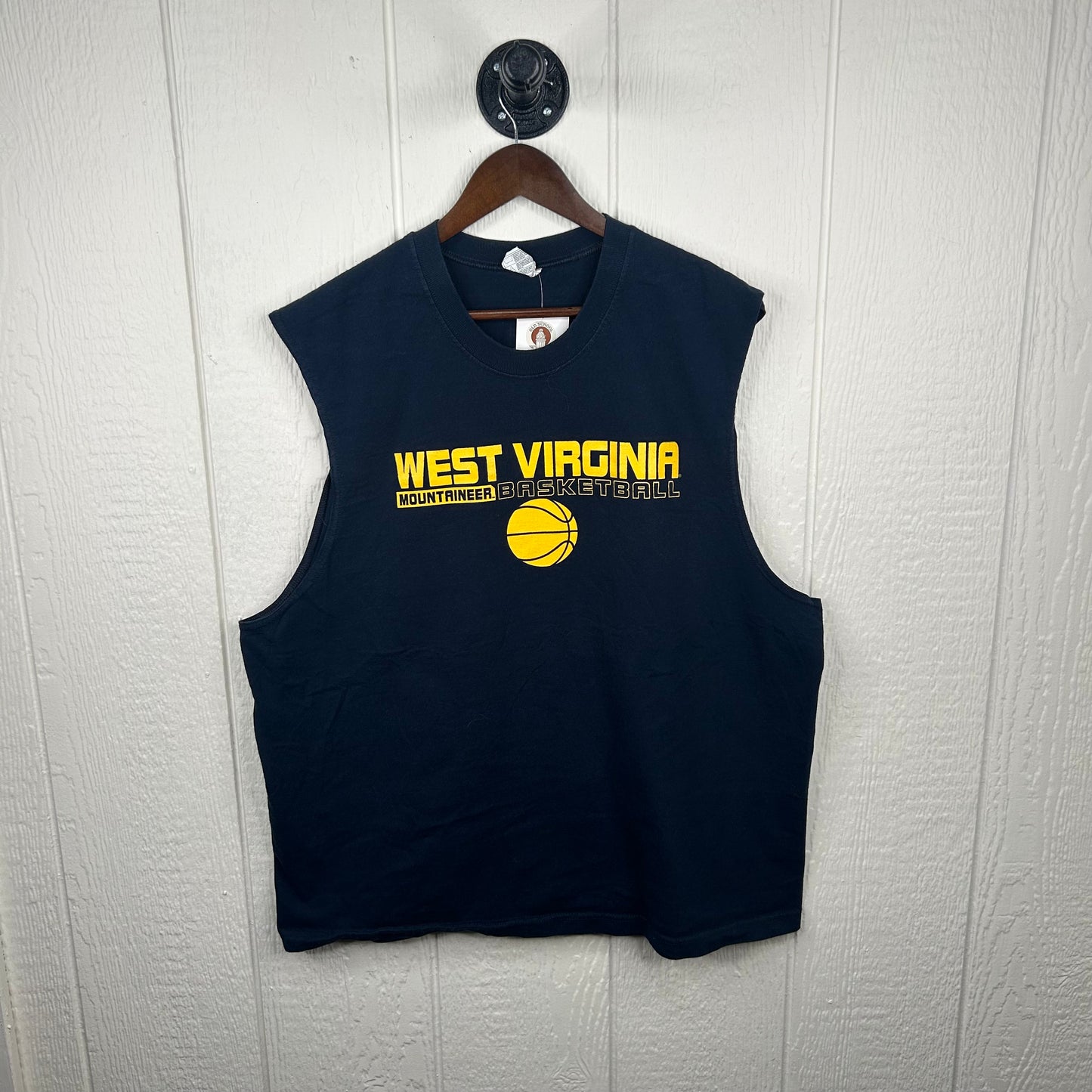 Y2K West Virginia Mountaineers Basketball Cut Off Tee (XXL)
