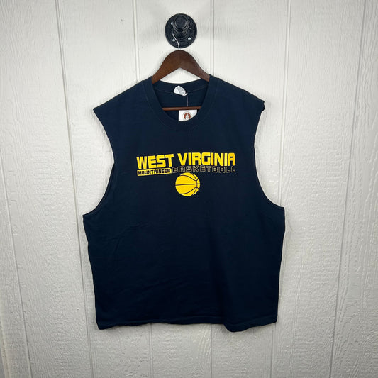 Y2K West Virginia Mountaineers Basketball Cut Off Tee (XXL)