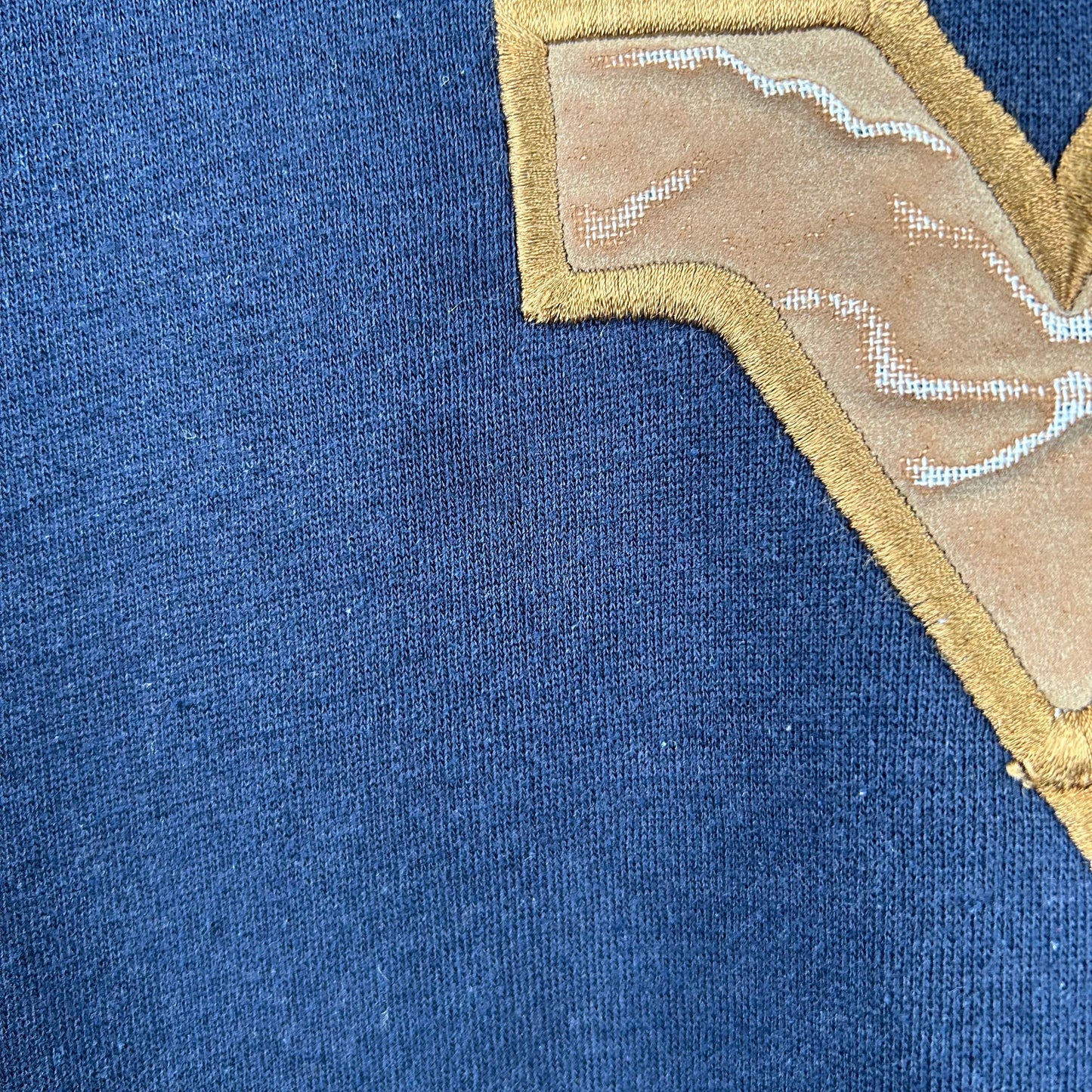Vintage 90's Flying WV Leather Logo Crewneck (L)