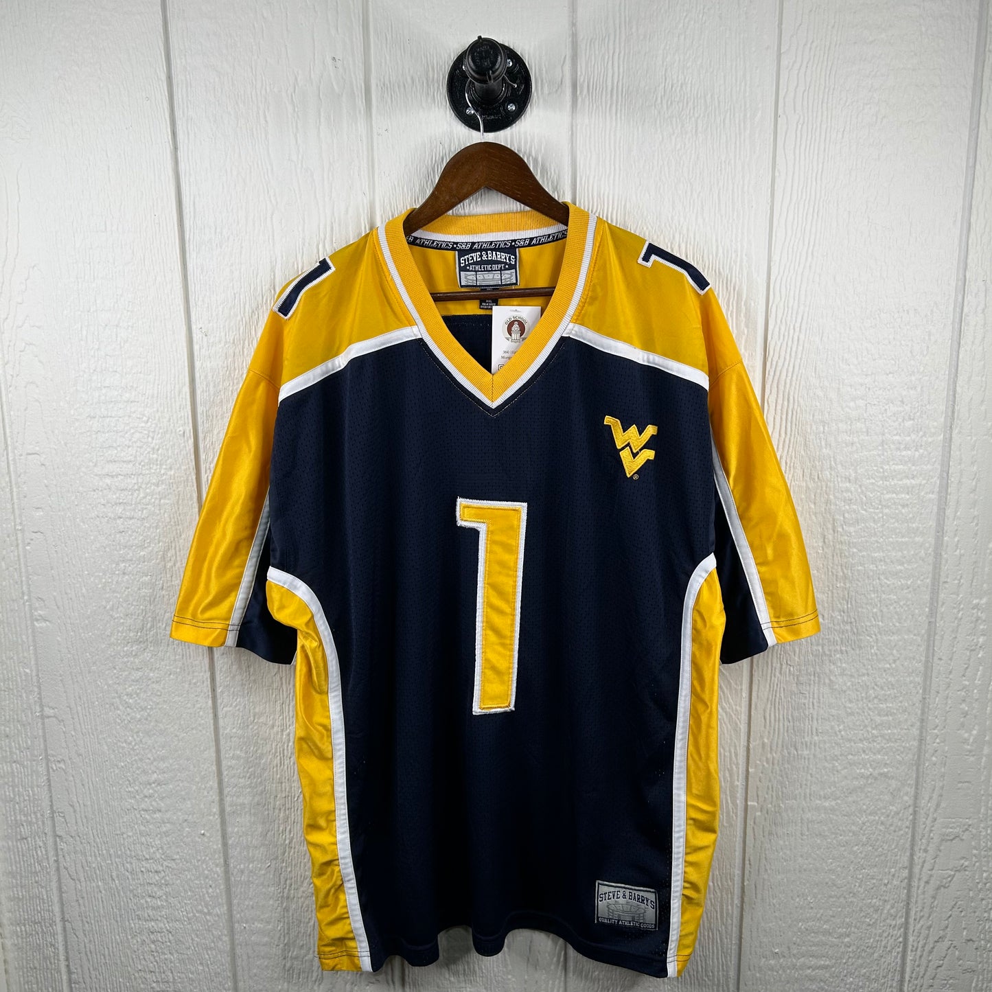 Vintage 90's WVU Number 1 Navy Jersey (XXL)
