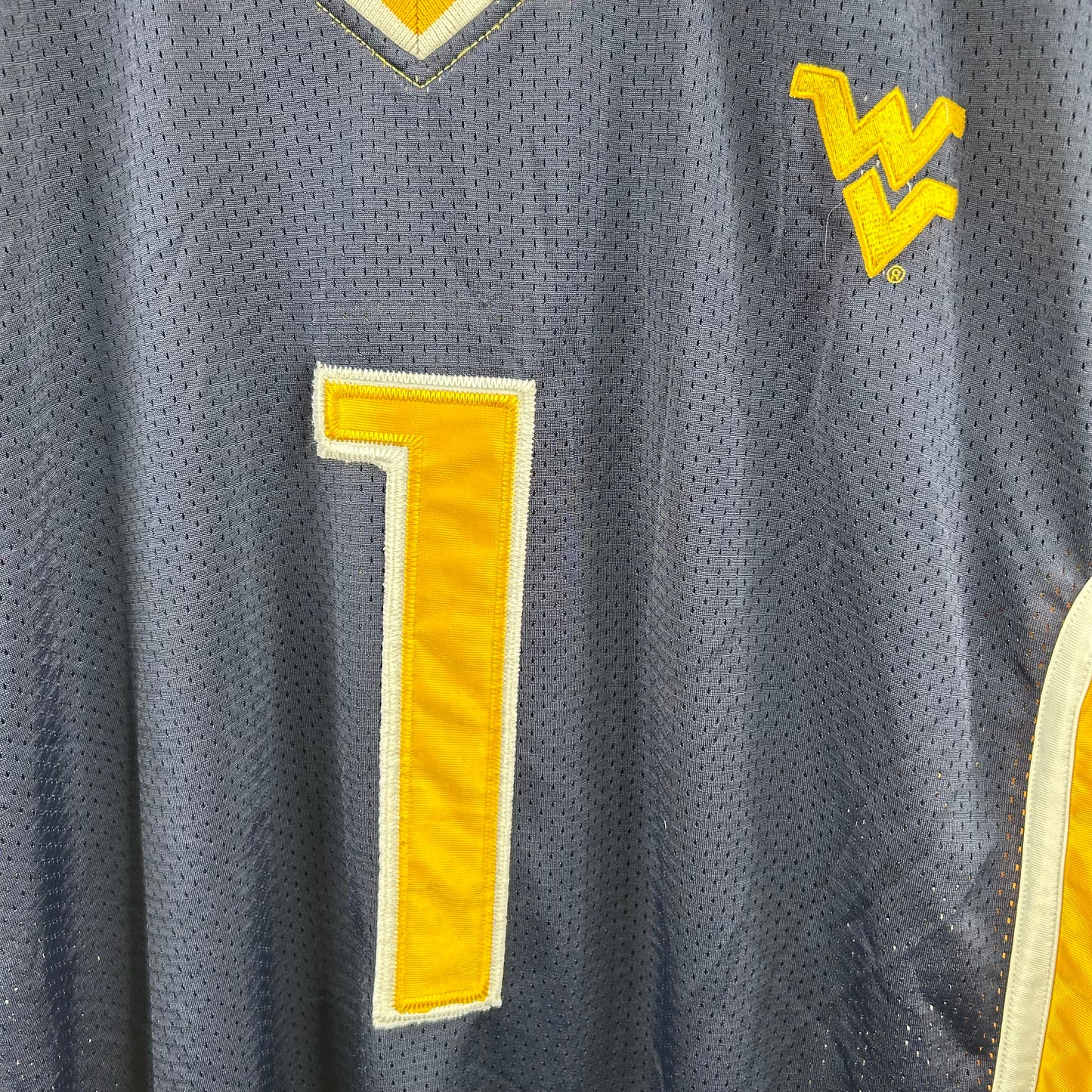 Vintage 90's WVU Number 1 Navy Jersey (XXL)