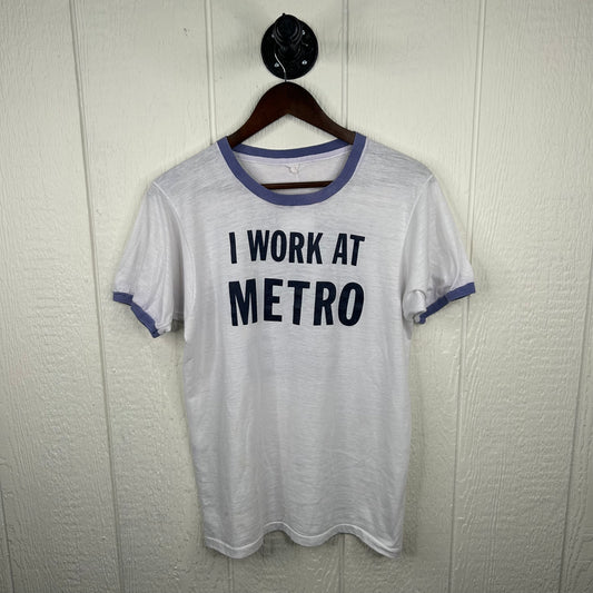 Vintage 90s 'I Work At Metro' Morgantown Tee (L)