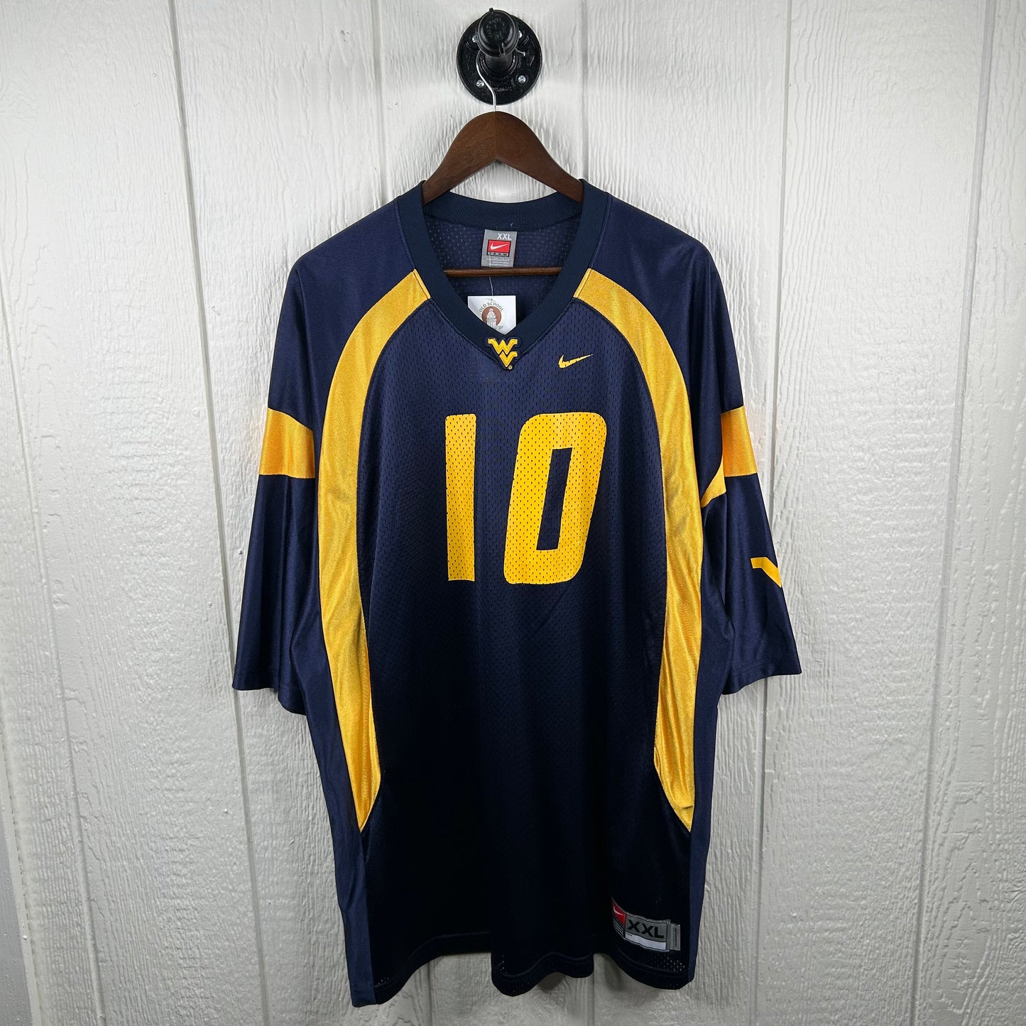 Y2K Nike WVU Number 10 Navy Jersey (XXL)