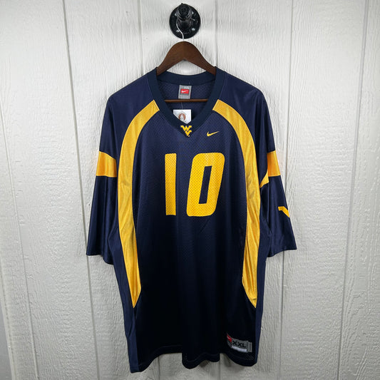 Y2K Nike WVU Number 10 Navy Jersey (XXL)