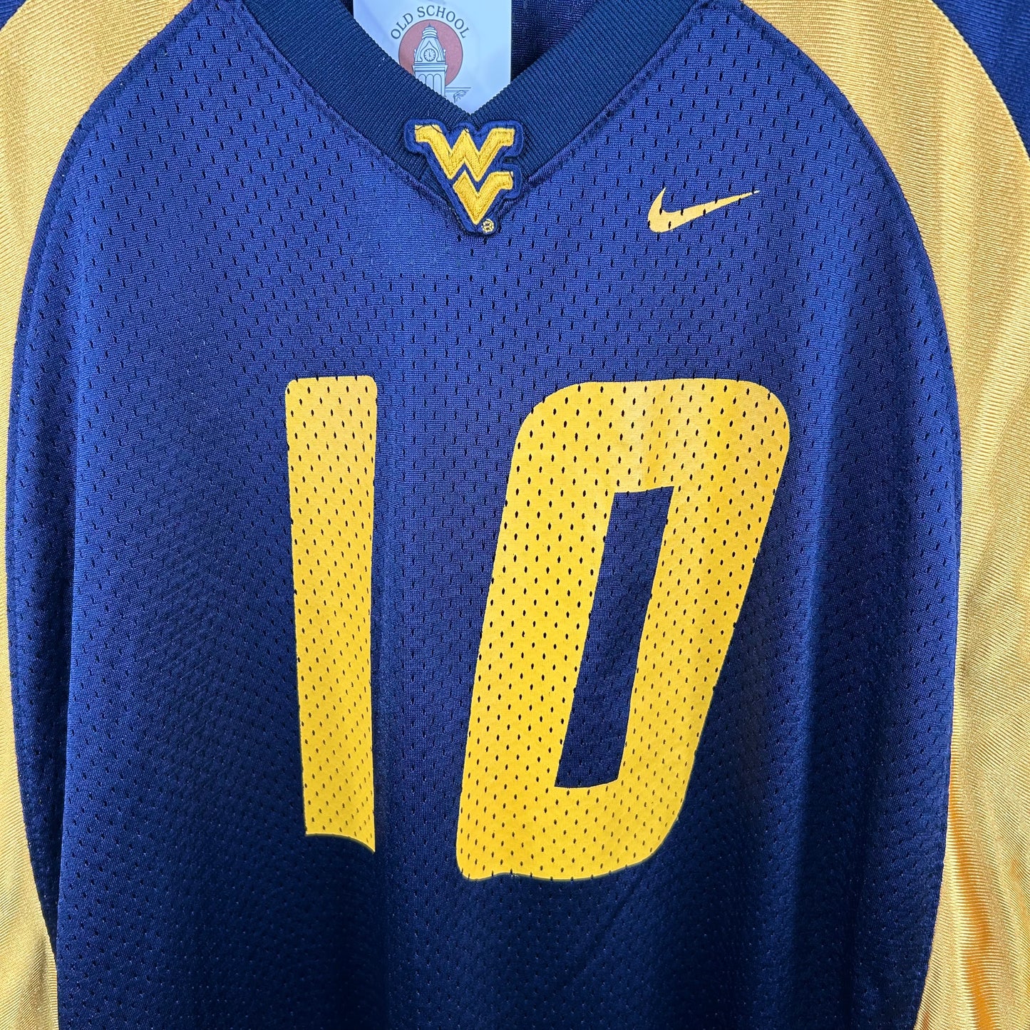 Y2K Nike WVU Number 10 Navy Jersey (XXL)