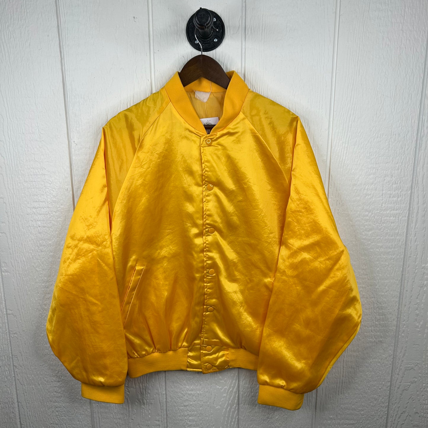 Vintage 80s West Virginia University Gold Bomber Jacket (XL)