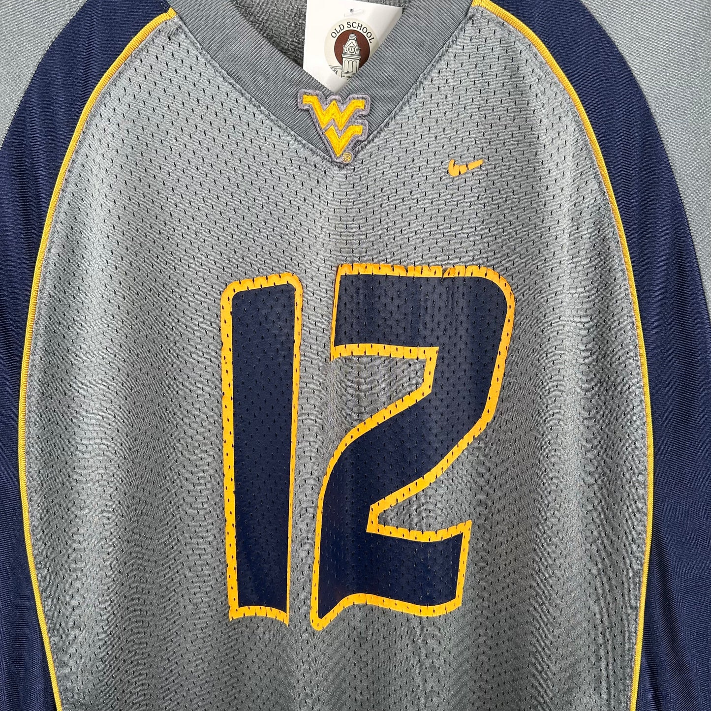 Y2K WVU Number 12 Geno Smith Nike Jersey (XL)